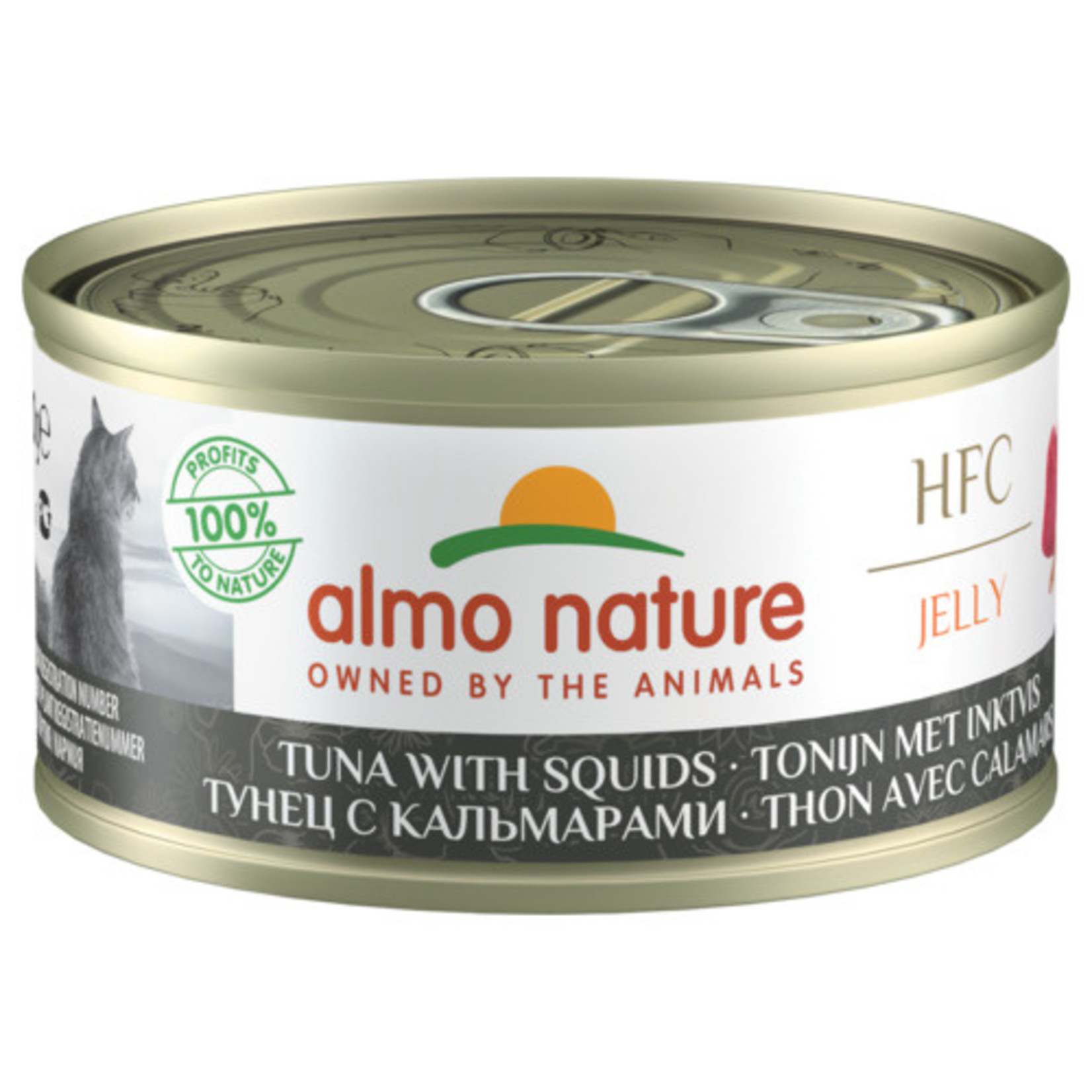 Almo nature Almo Nature HFC cat jelly tonijn&inktvis  70gr