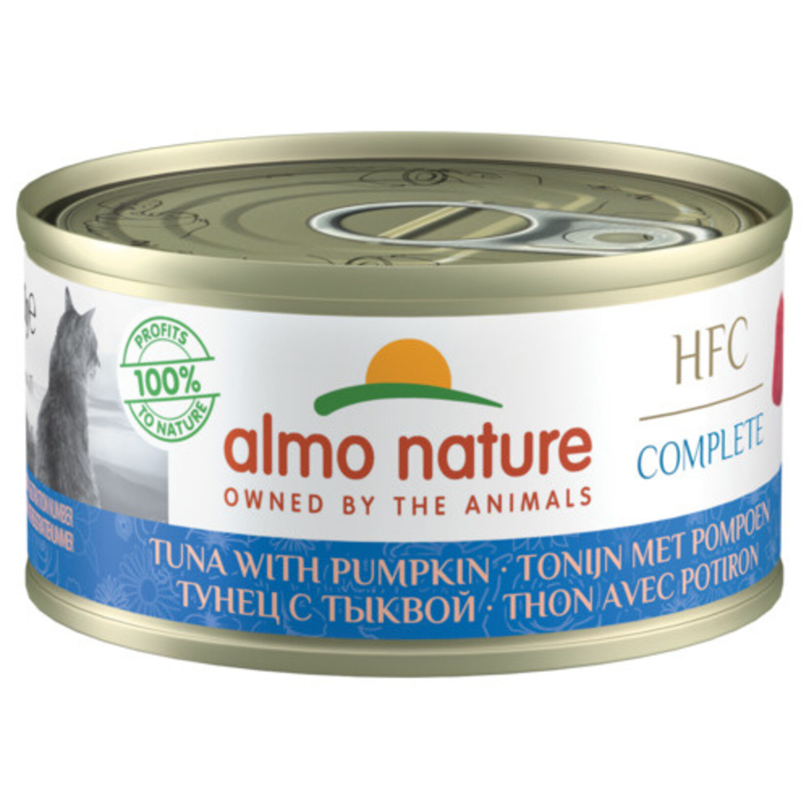 Almo nature Almo Nature HFC cat graanvrij tonijn&pompoen  70gr