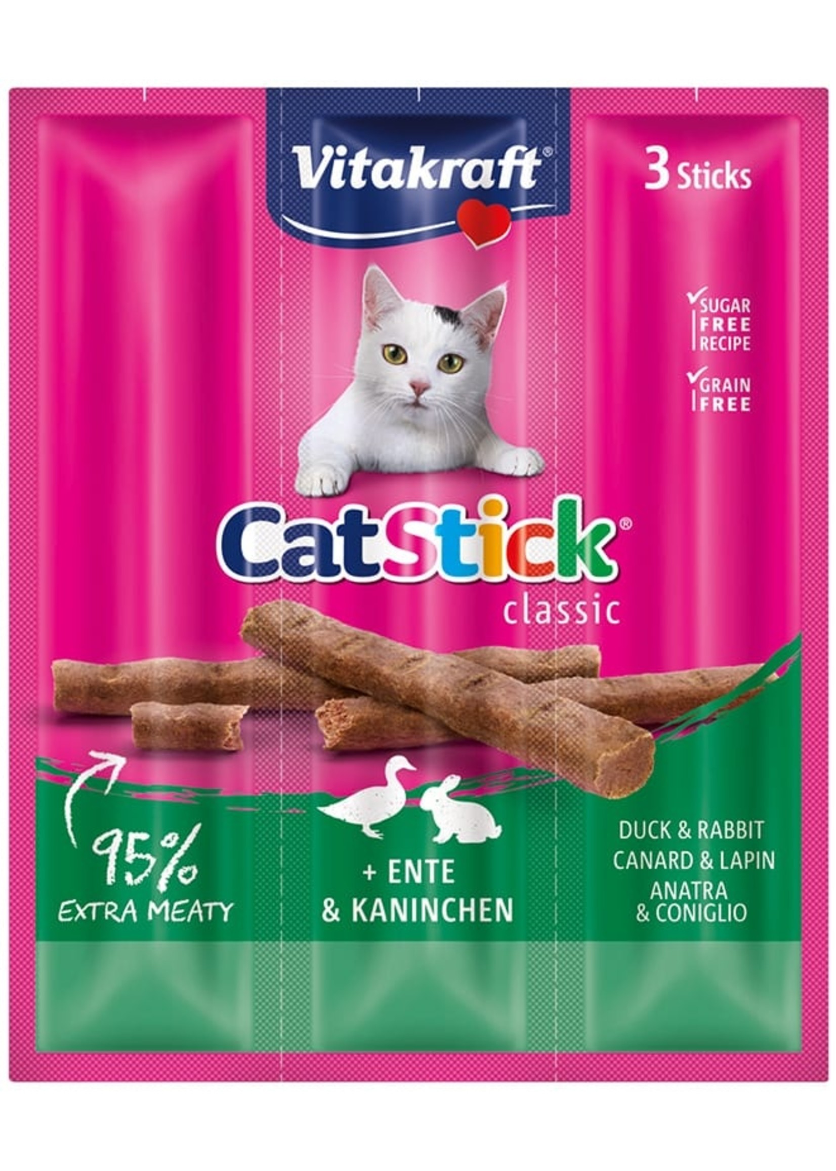 vitakraft Cat Stick eend+konijn 3 st