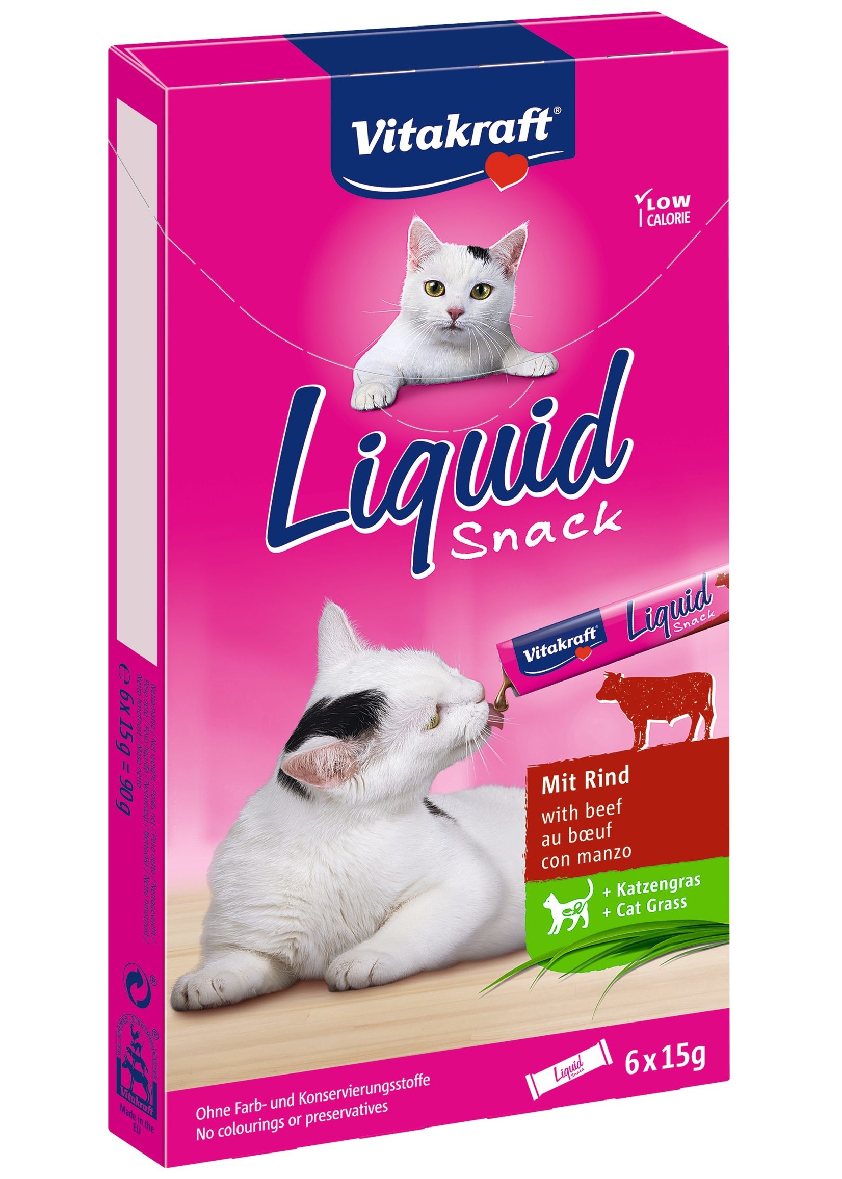 vitakraft Liquid Snack rund&Cat Grass 6 st