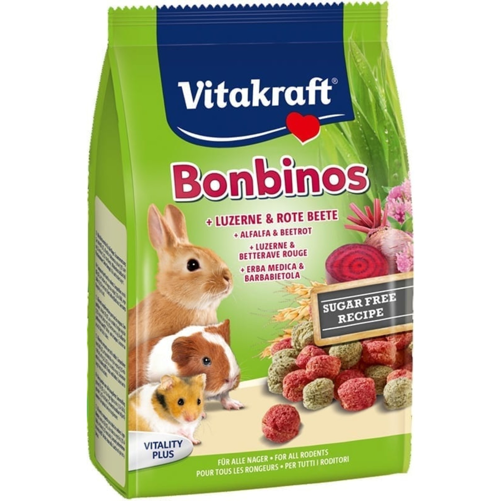 vitakraft Bonbinos knaagdieren alfalfa/rode biet 40g