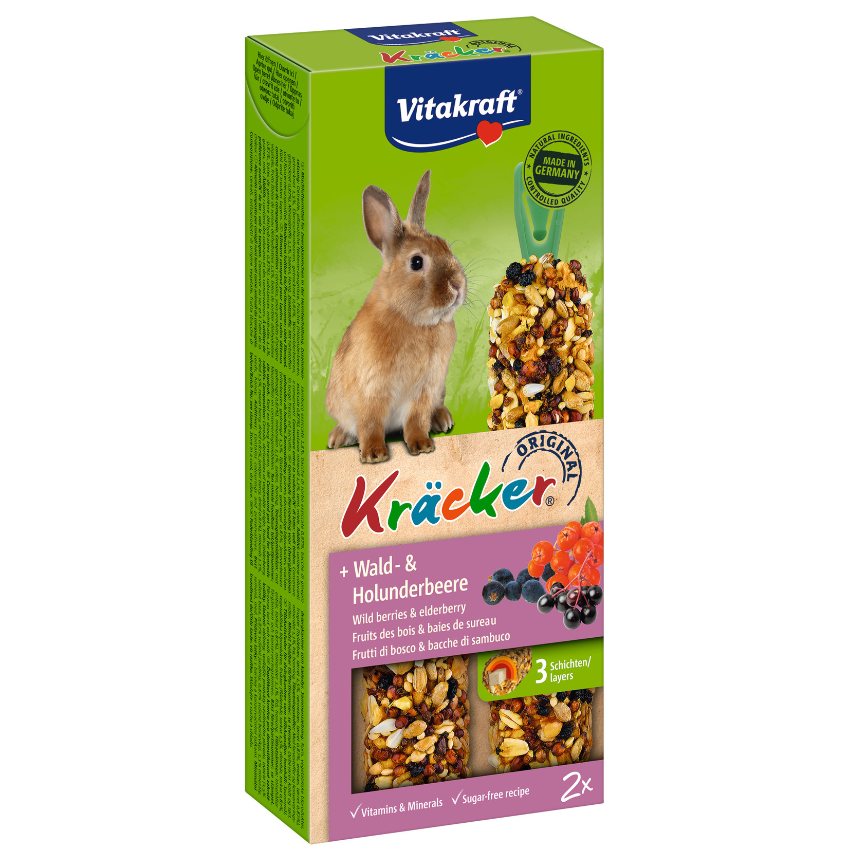 vitakraft Kräcker konijnen bosbessen/vlierbessen