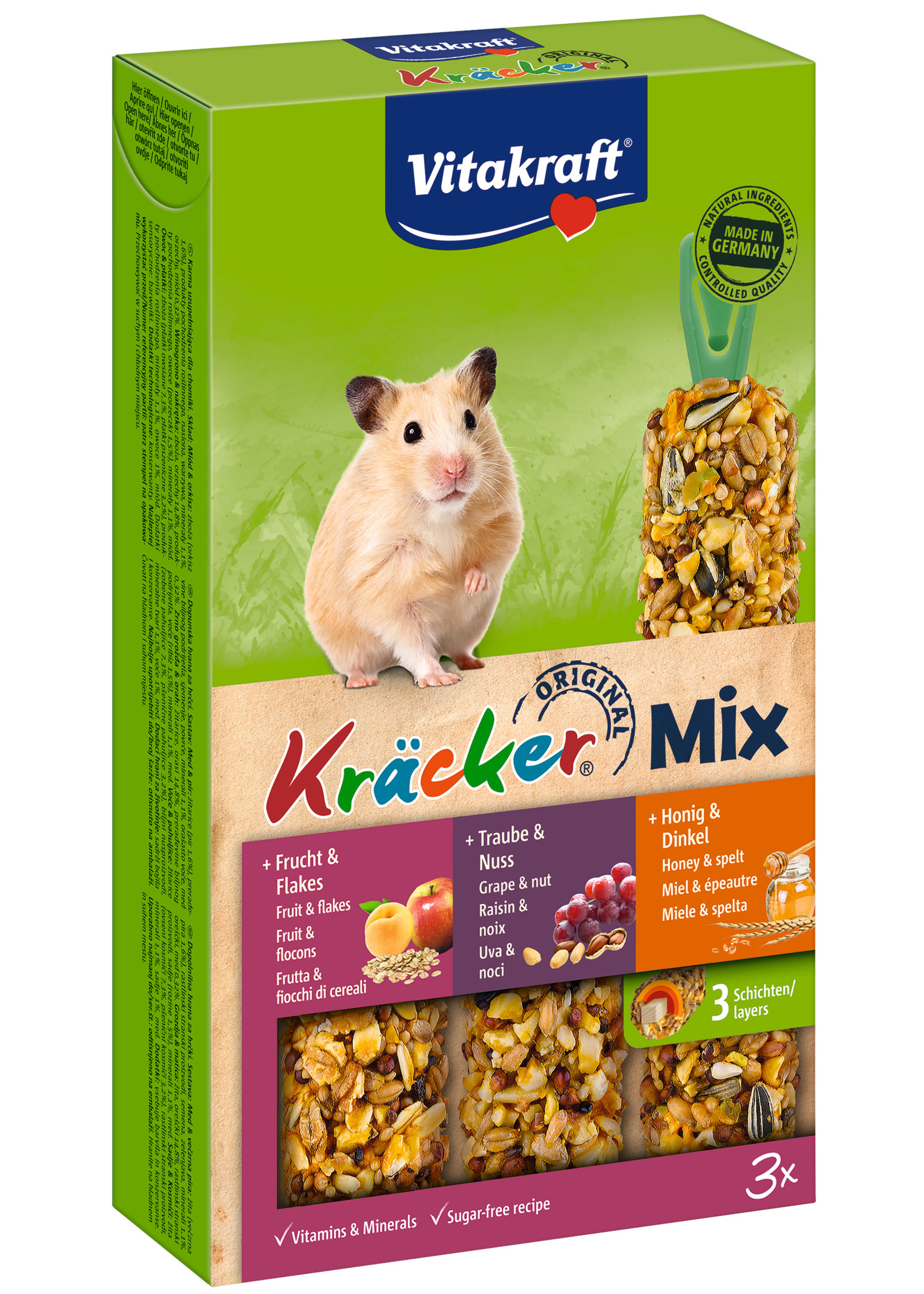 vitakraft Hamsterkracker fruit/flakes-kr≈†cker 2in1