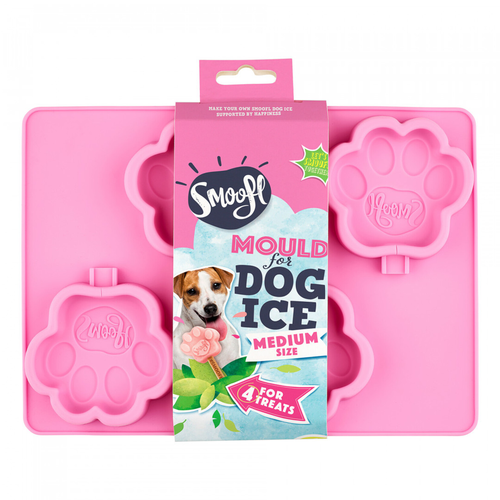 Smoofl Honden ijsvorm 210 g roze