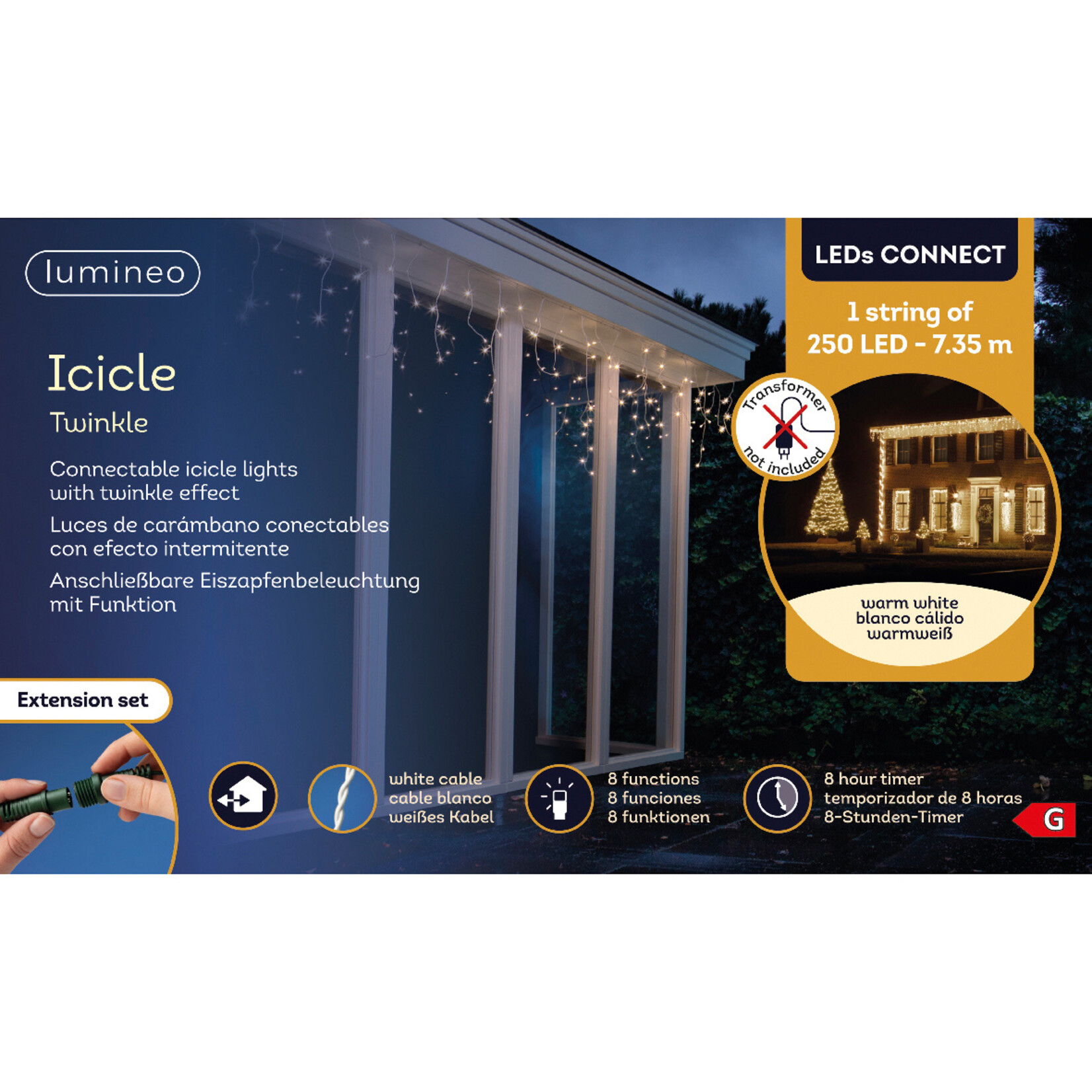 kaemingk LEDs connect icicle lights