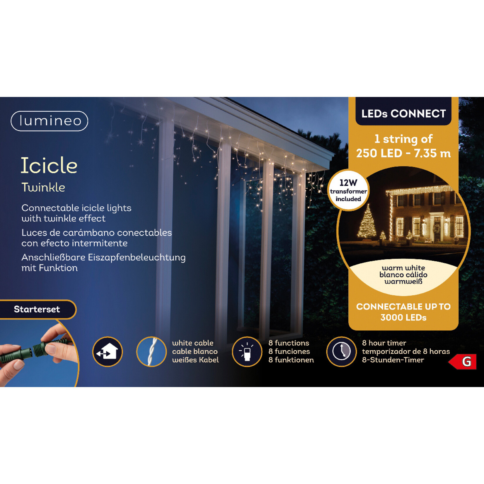 kaemingk LEDs connect icicle lights