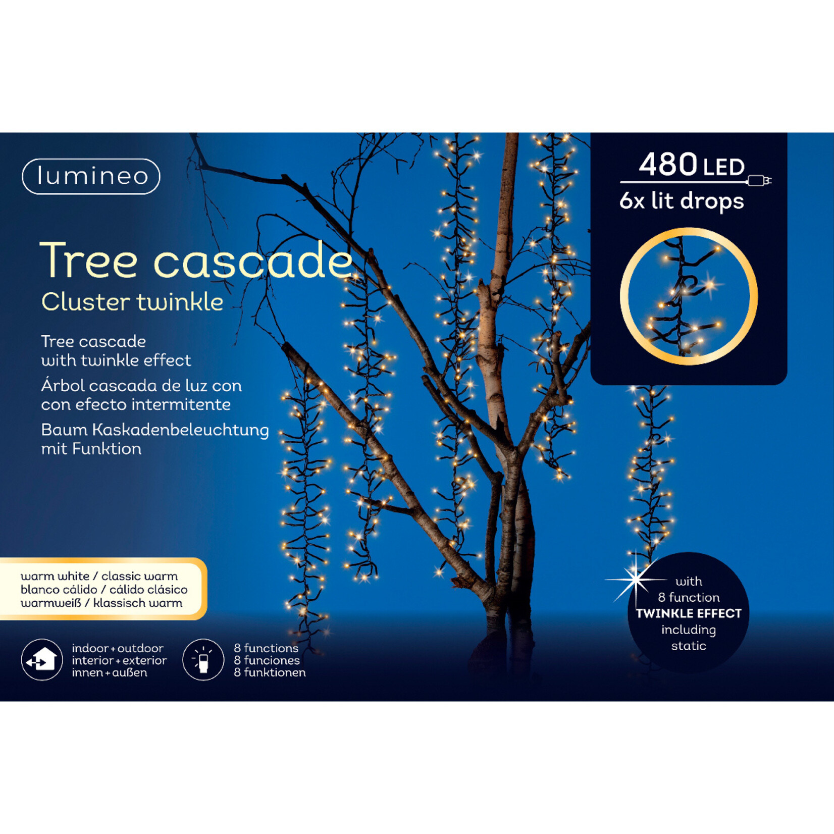 kaemingk LED tree cascade cluster buite