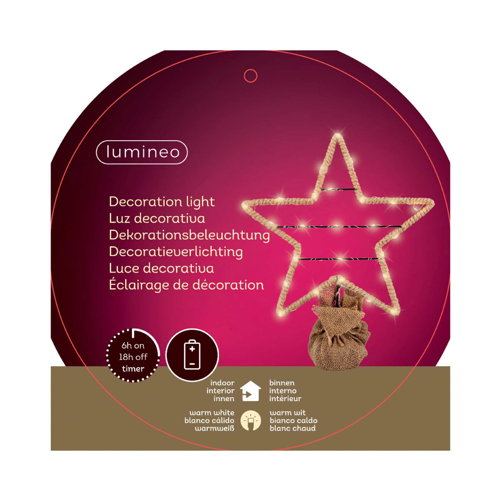 kaemingk Micro LED frame light BO binne