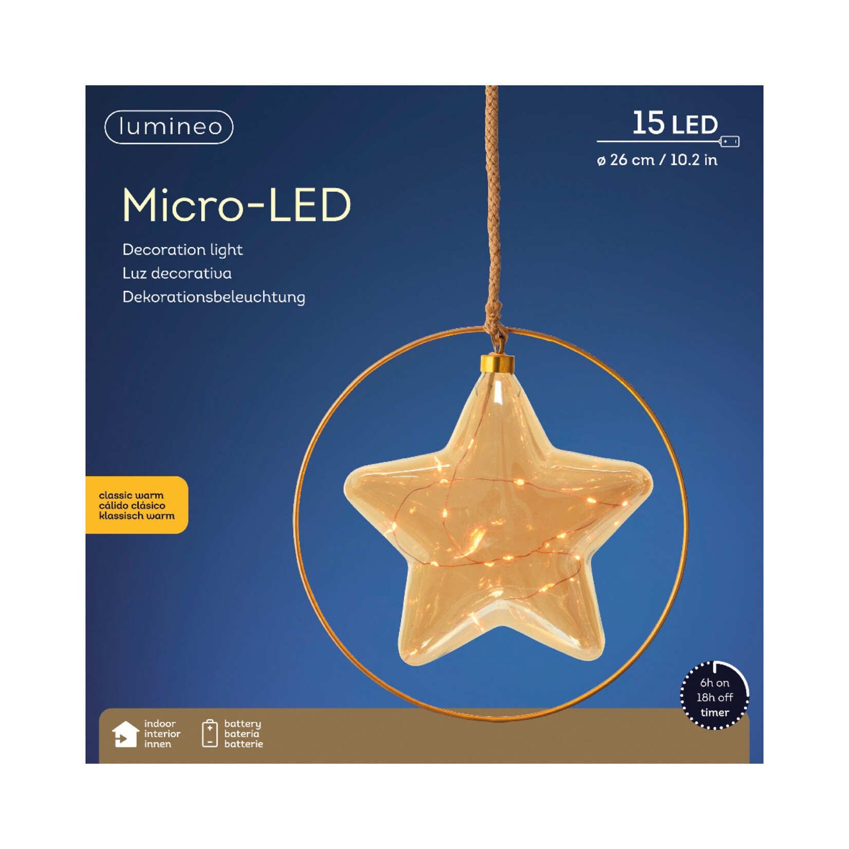 kaemingk Micro LED ster BO binnen