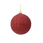 kaemingk Kerstbal foam glitter lines