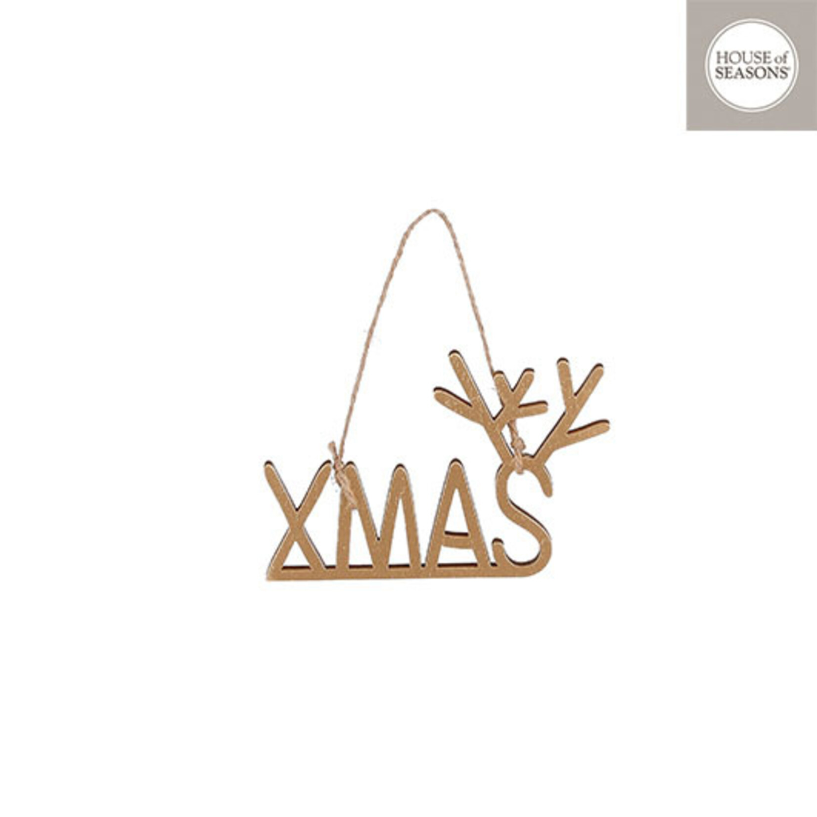 edelman Ornament kerst goud - l12xb8cm