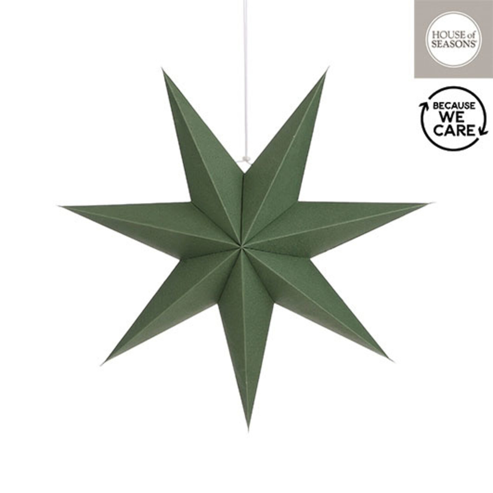 edelman Ster hangend recycle paper groen - h18xd60cm