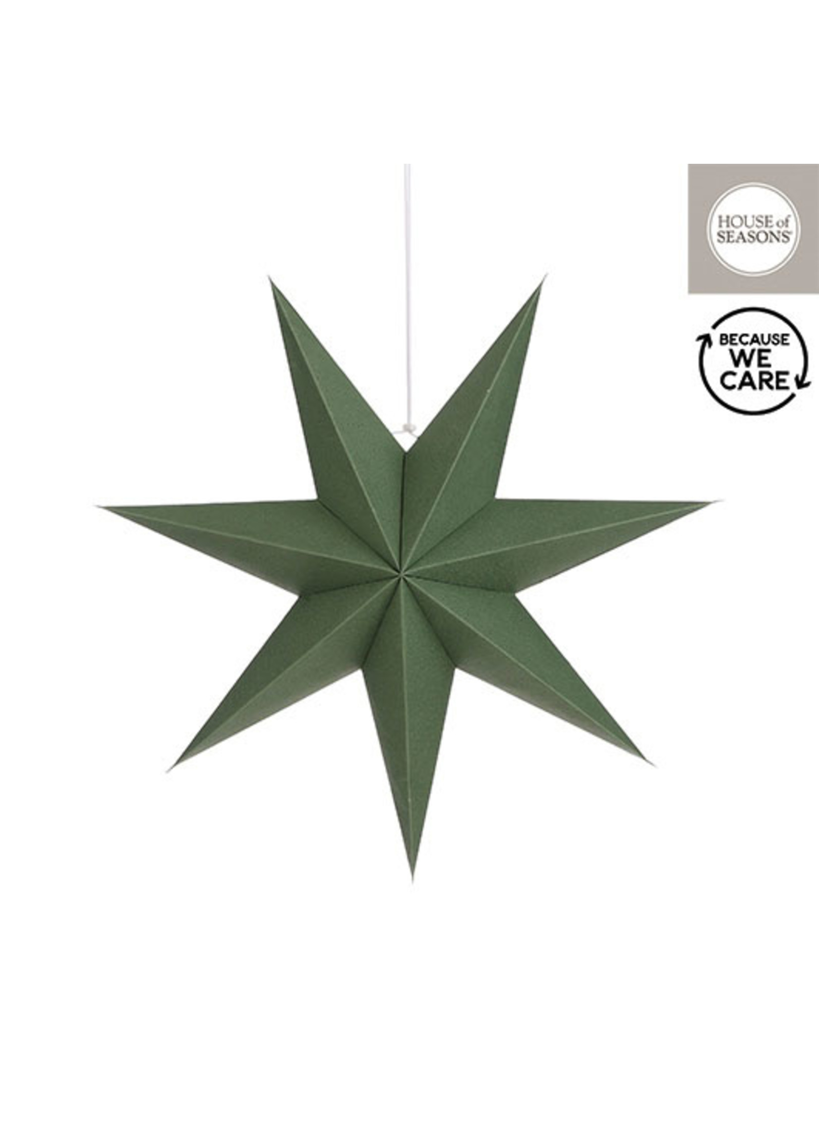 edelman Ster hangend recycle paper groen - h18xd60cm