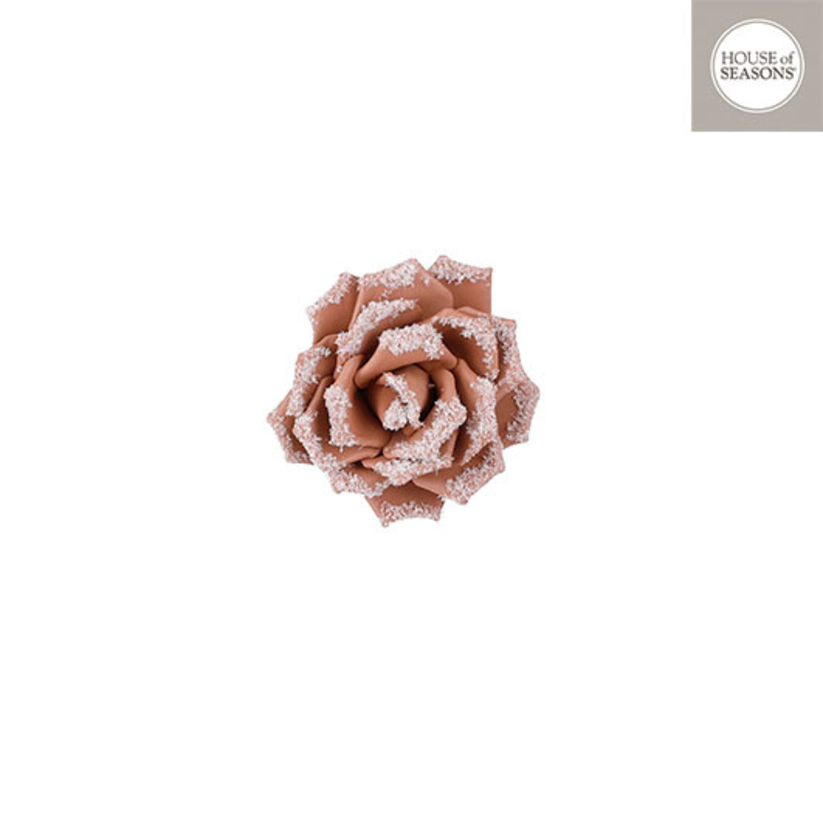 edelman Clip roos bruin frosted - h8xd14cm