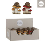 edelman Paddestoel rood geel 2 assorti display - l5,5xb4,5xh7cm