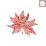 edelman Clip poinsettia zalm - h20xd28cm