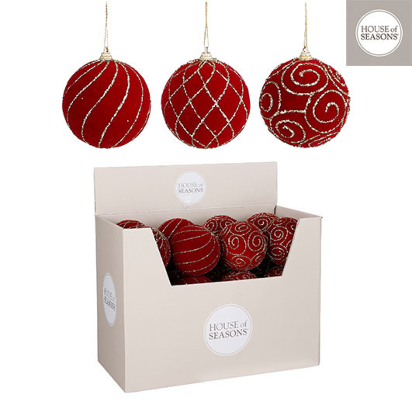 edelman Bal onbreekbaar d.rood 3 assorti display - d10cm