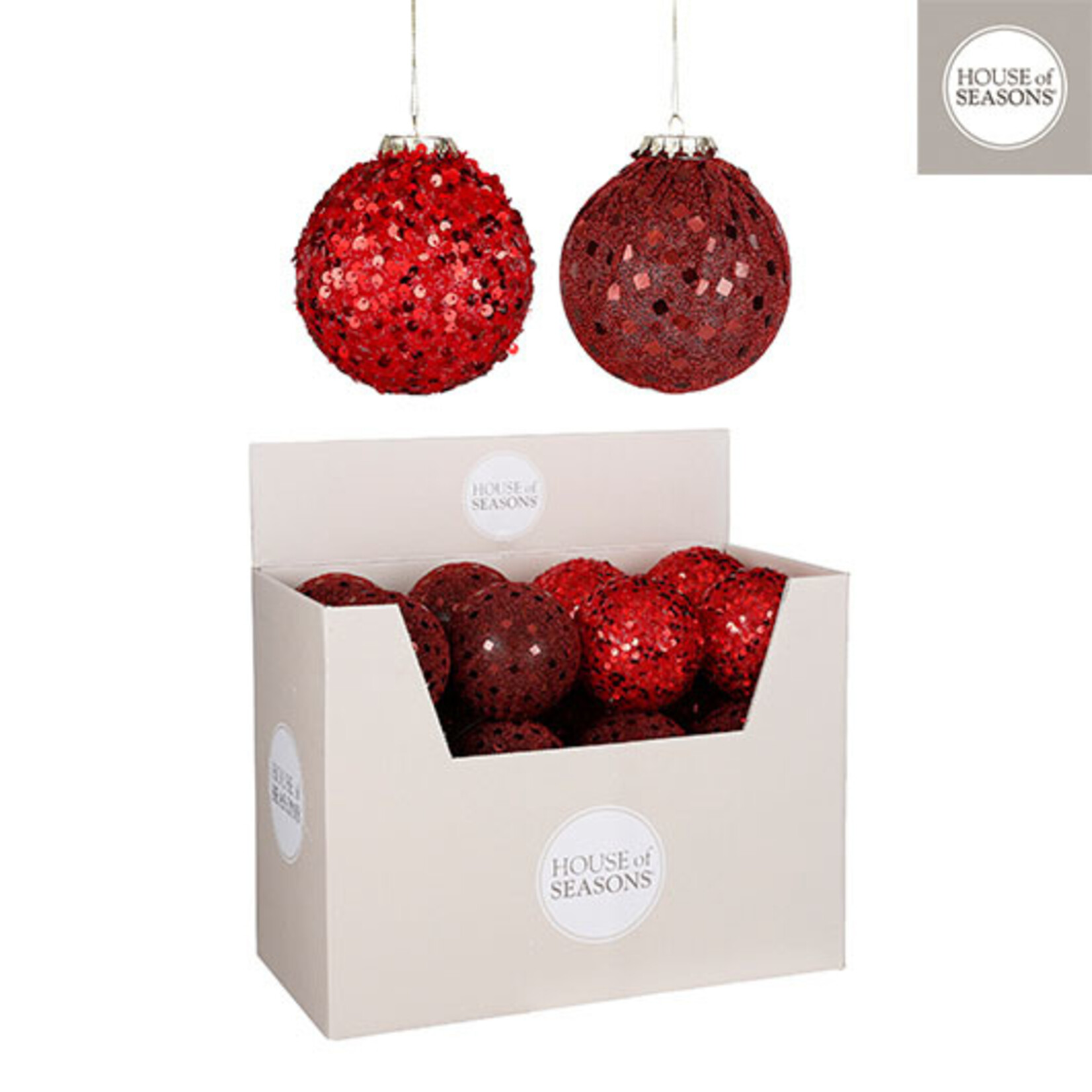 edelman Bal onbreekbaar rood d.rood 2 assorti display - d10cm