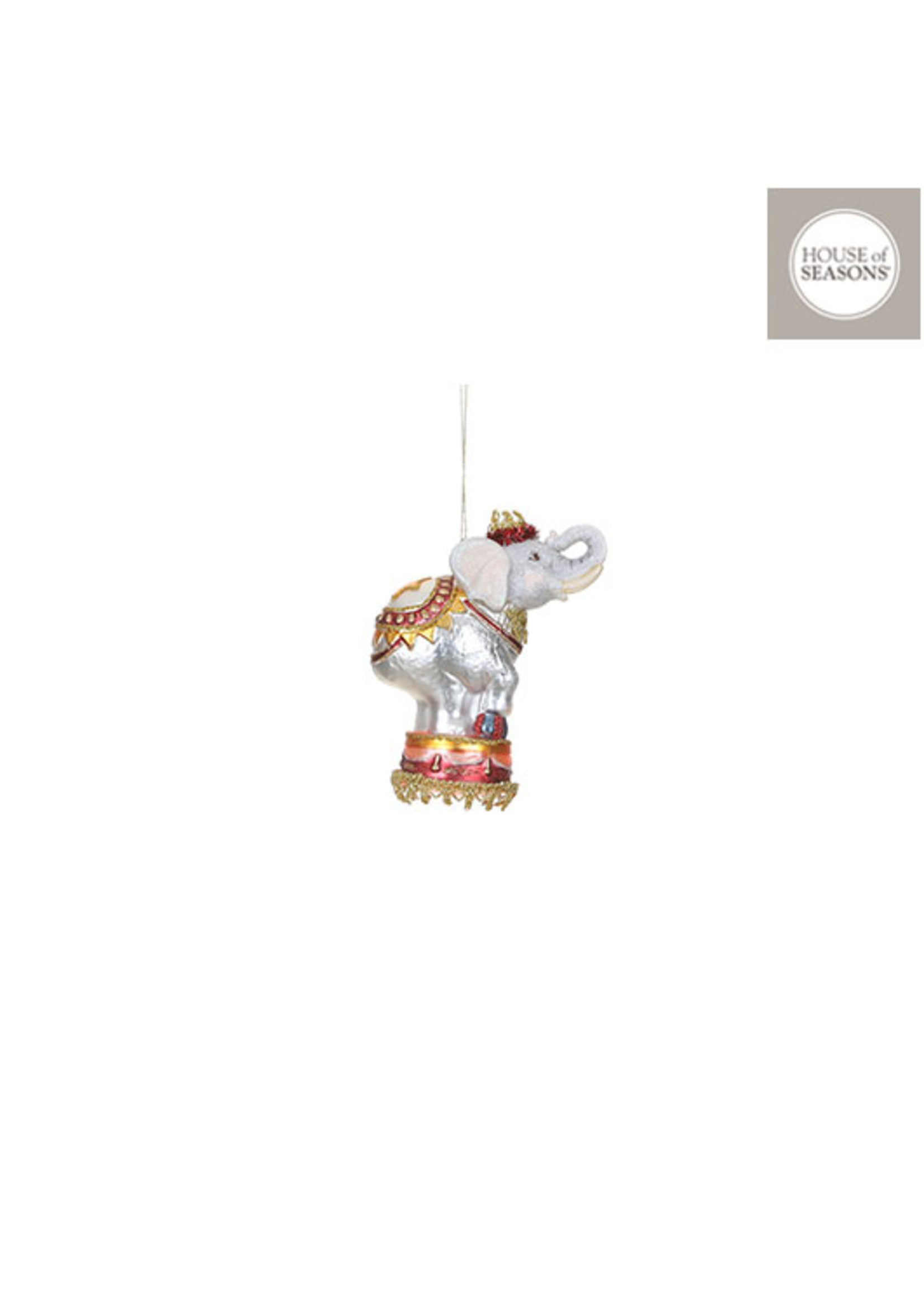 edelman Ornament olifant grijs - l9xb5xh12cm