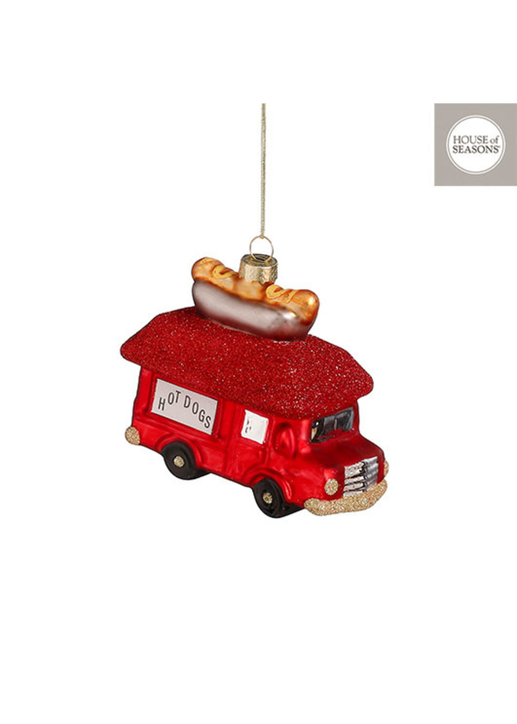 edelman Ornament foodtruck rood - l10xb6xh8,5cm