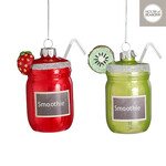edelman Ornament smoothie groen rood 2 assorti - l5,5xb5,5xh11,5cm
