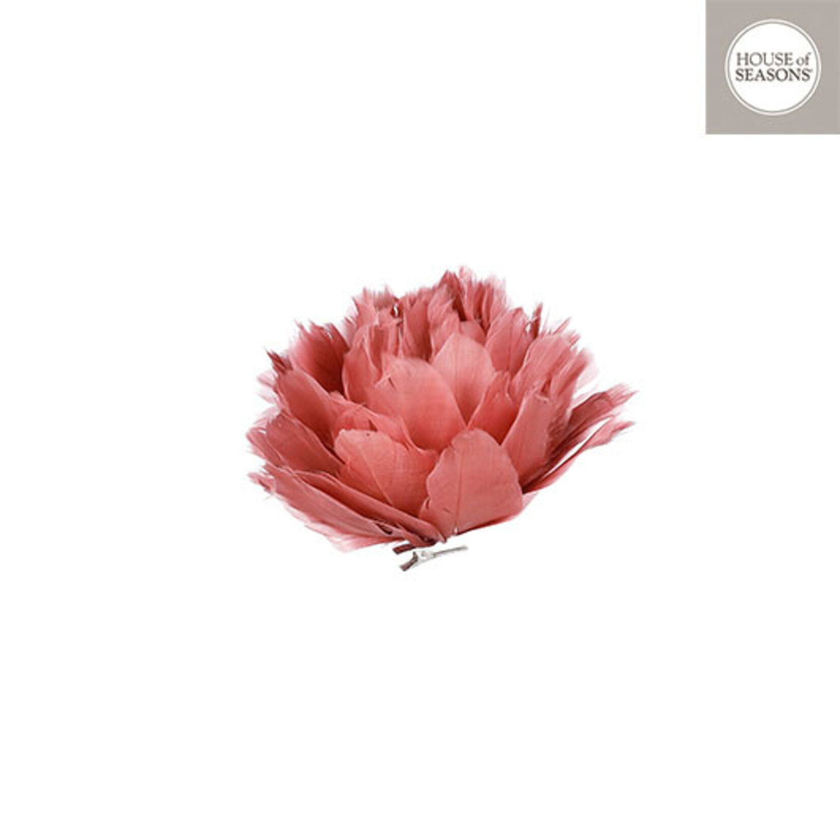 edelman Clip bloem oud roze - h8xd12cm