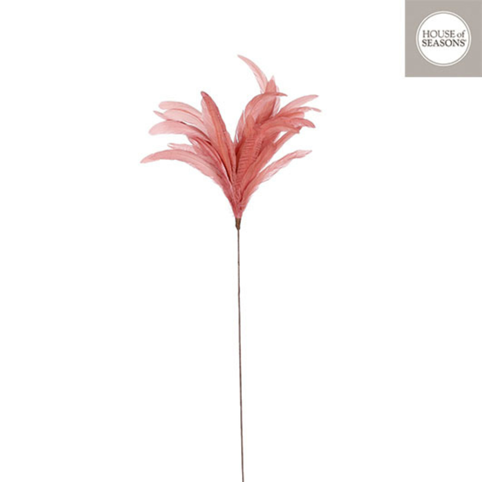 edelman Bijsteker veren l.roze - l80xb22cm