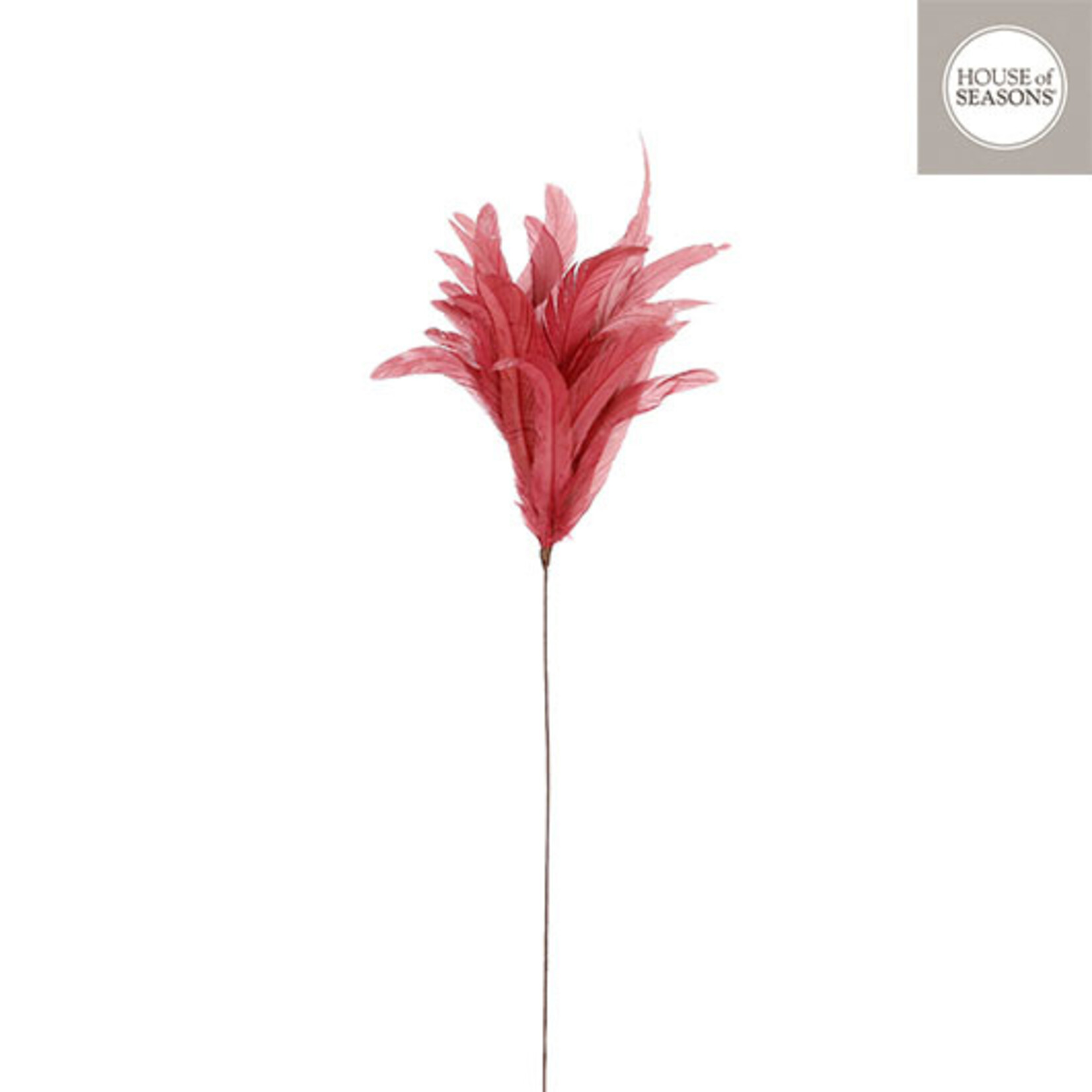 edelman Bijsteker veren oud roze - l80xb22cm