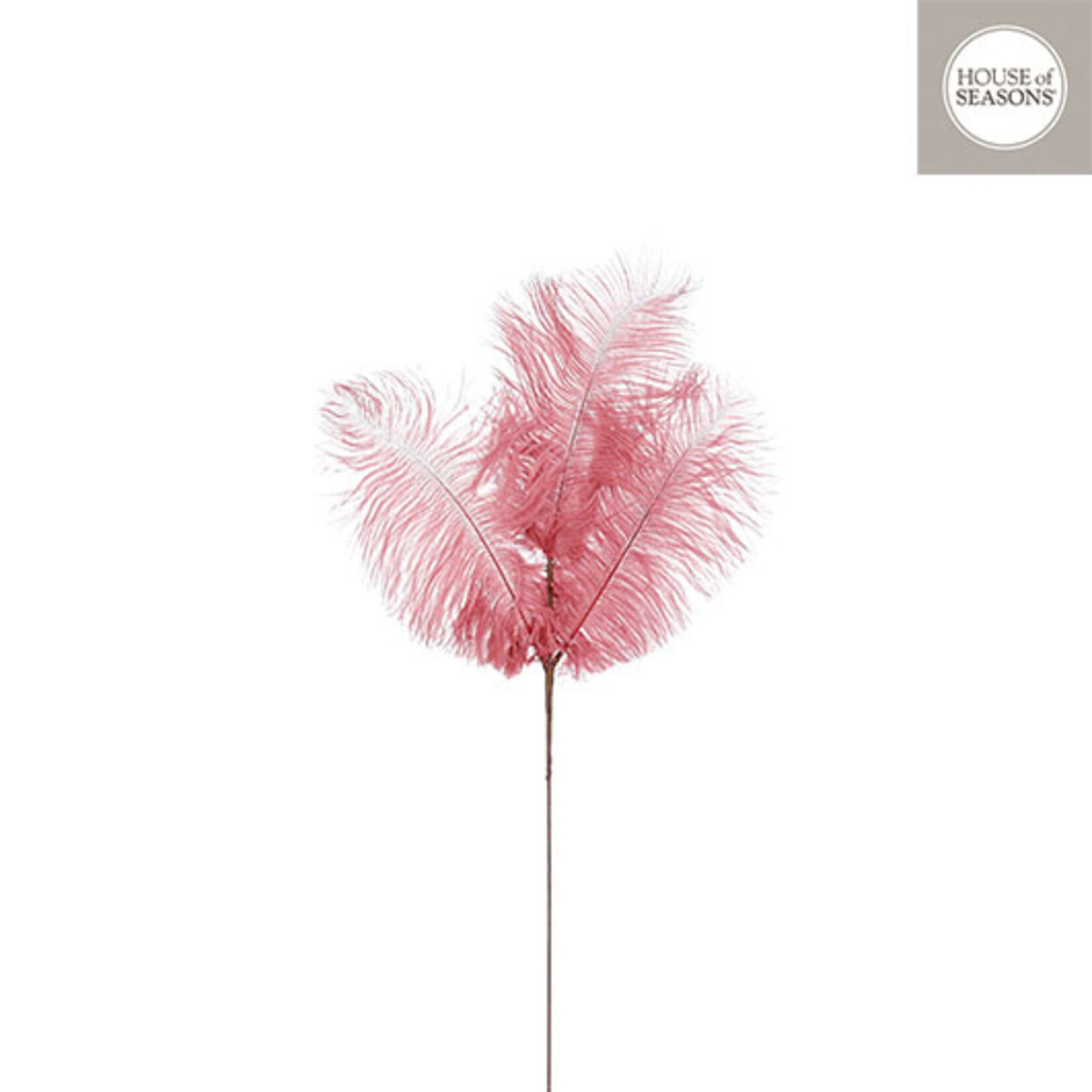 edelman Bijsteker veren oud roze - l61xb20cm