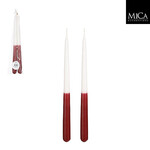 edelman Dip-dye dinerkaars bordeaux 2 stuks - h30xd2,2cm