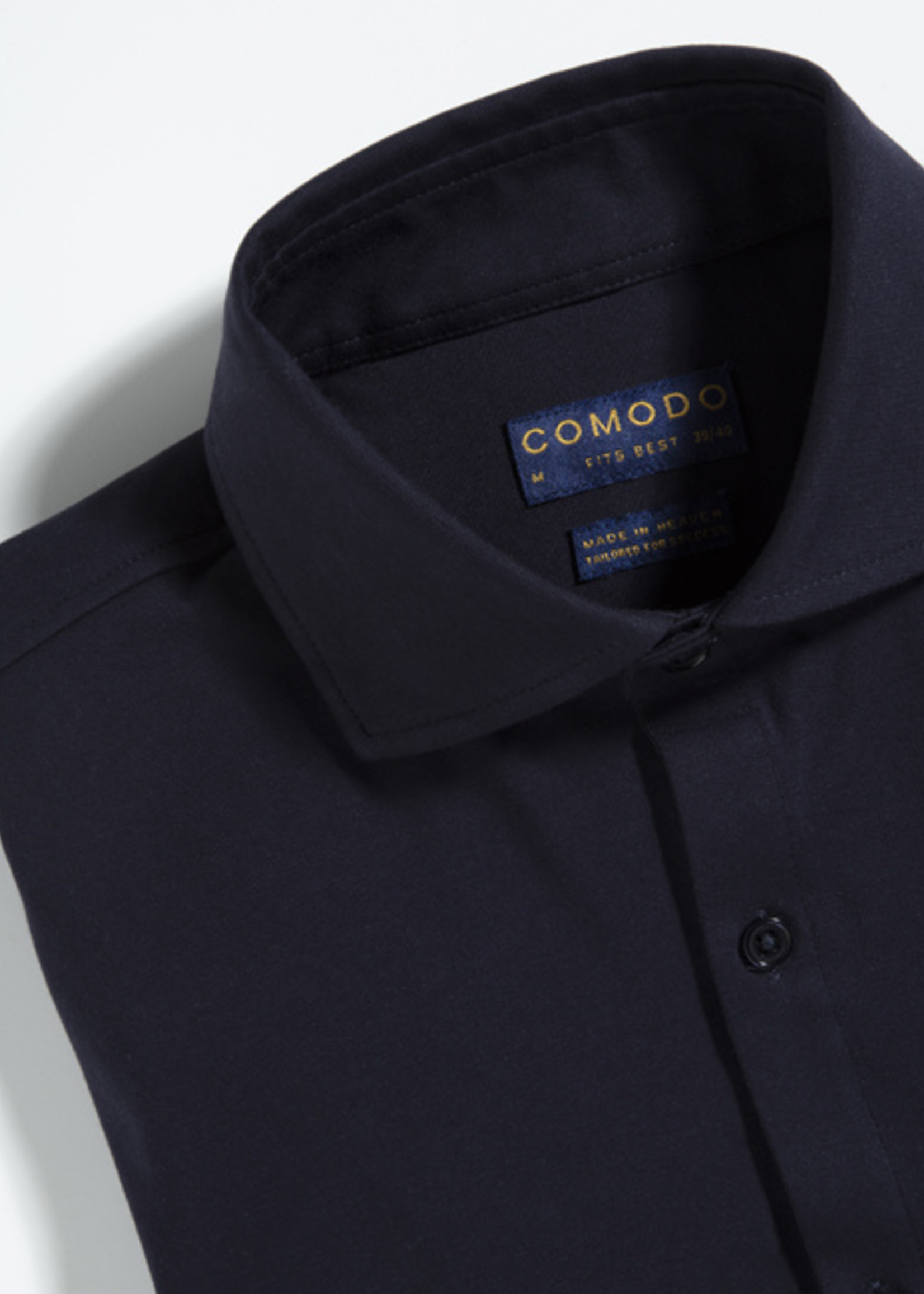 Comodo Shirts Navy Blue Stretch Shirt