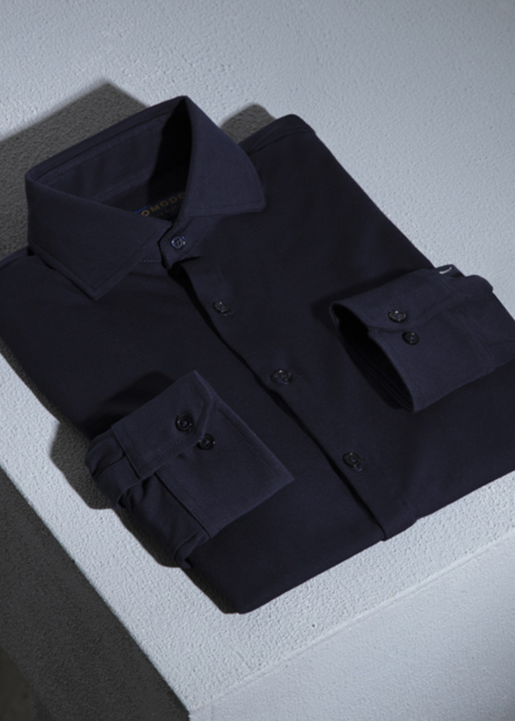 Comodo Shirts Navy Blue Stretch Shirt