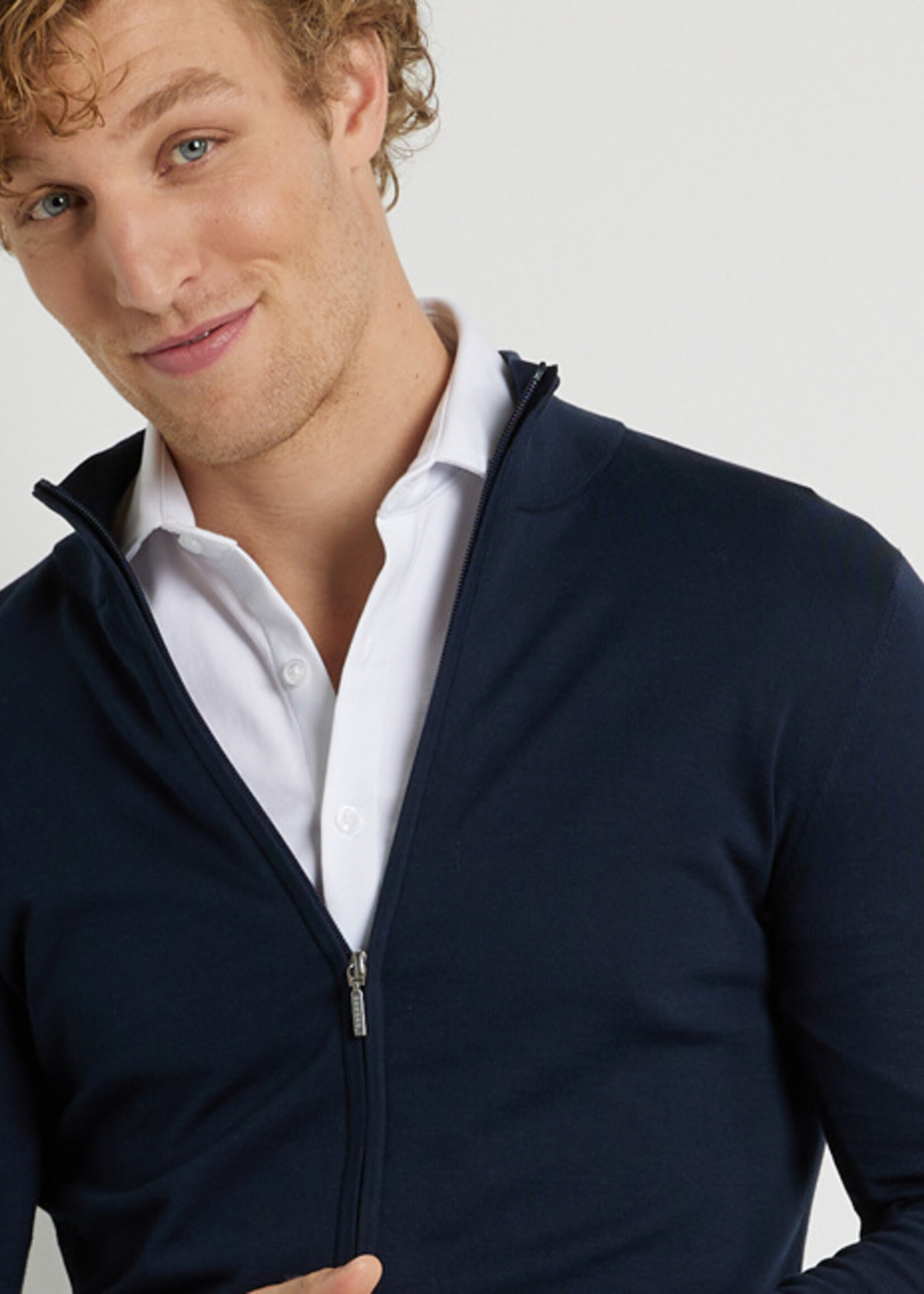 Comodo Shirts Navy blue 2-way zip vest