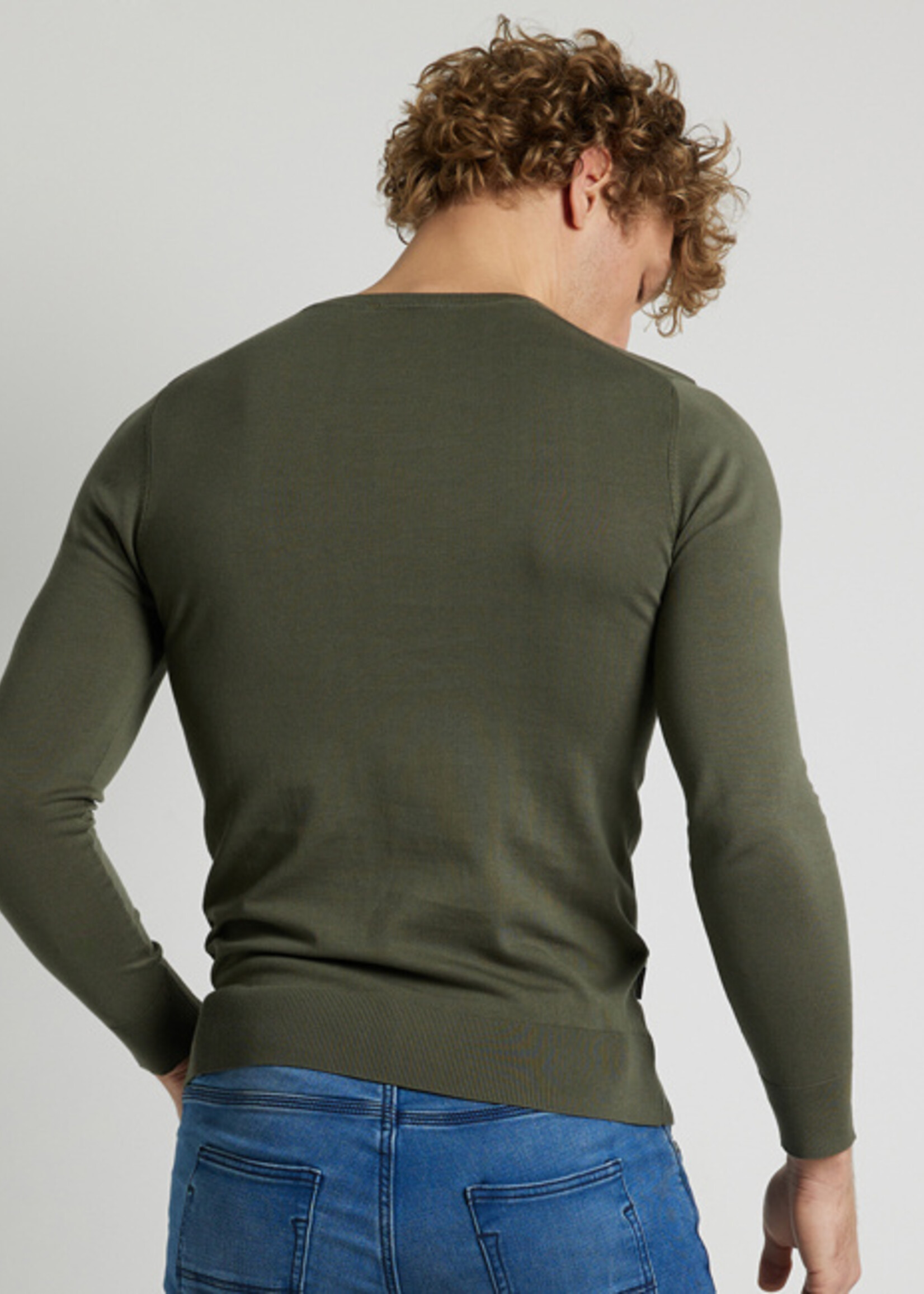 Comodo Shirts Thyme green round neck sweater