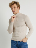 Comodo Shirts Beige half-way zip sweater