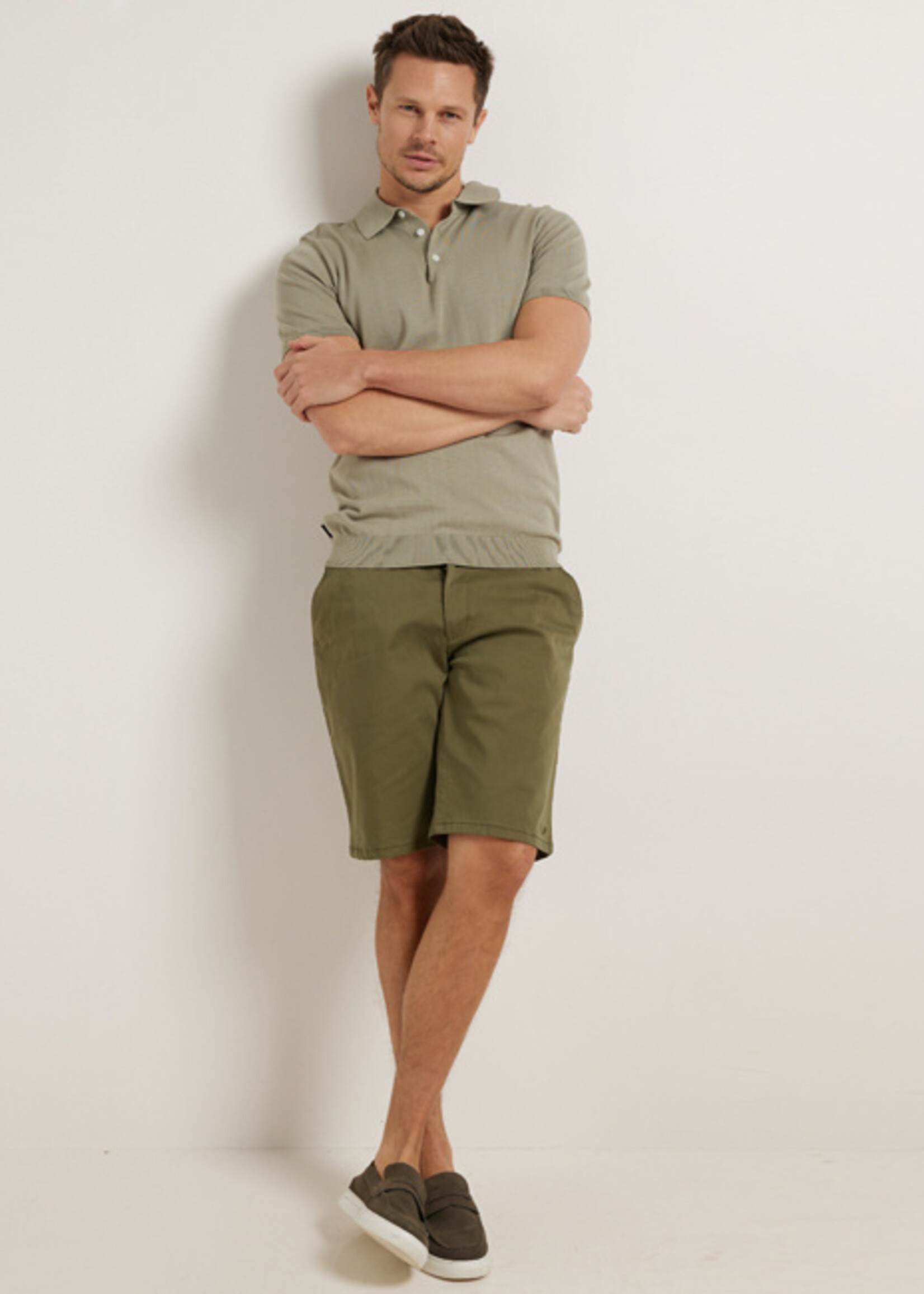 Comodo Shirts Seagrass Green fijngebreide polo