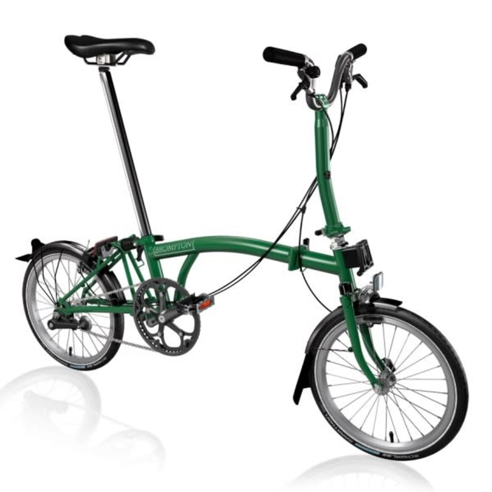 Brompton C Line Urban Mid Folding Bike - Racing Green