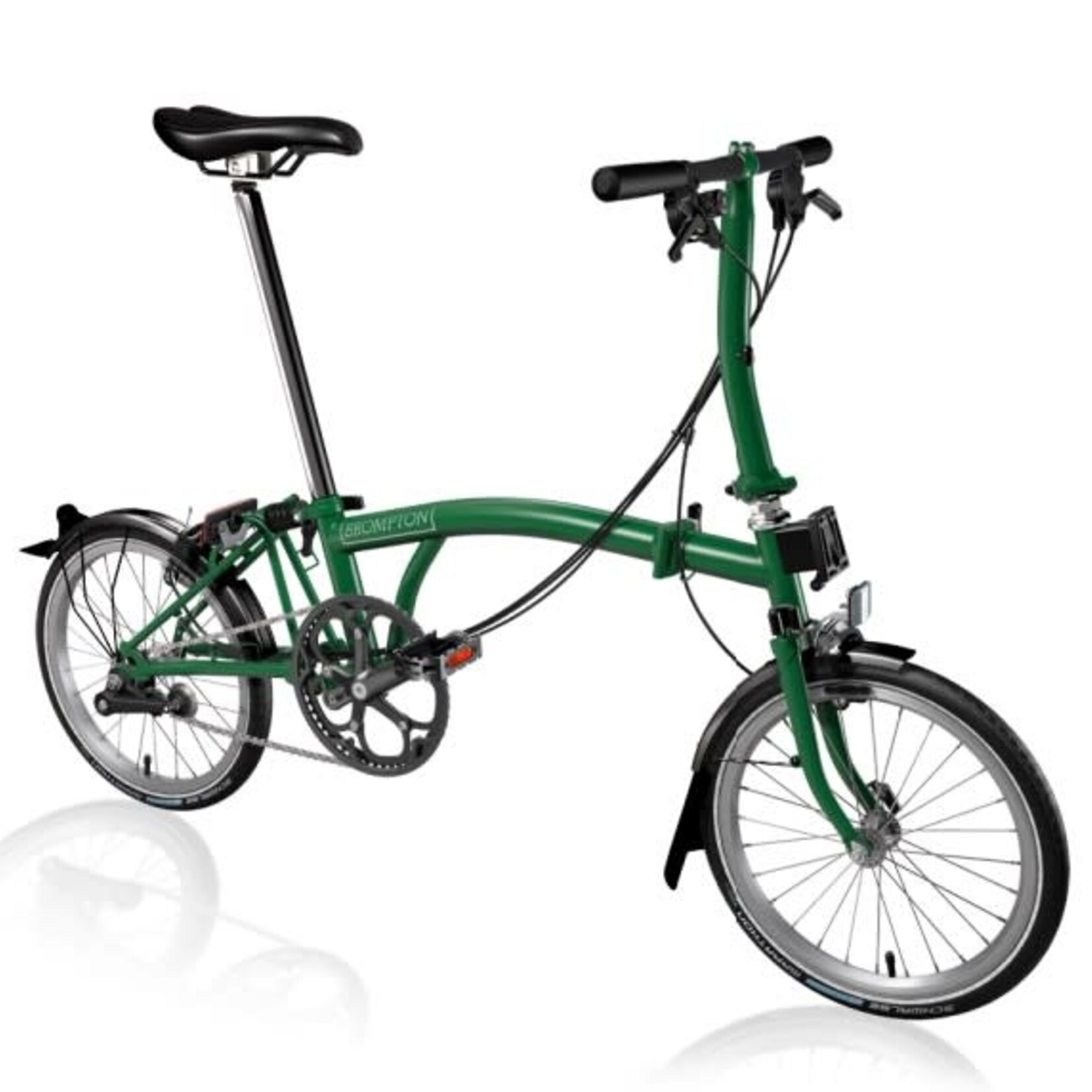 Brompton C Line Explore Low Folding Bike - Racing Green