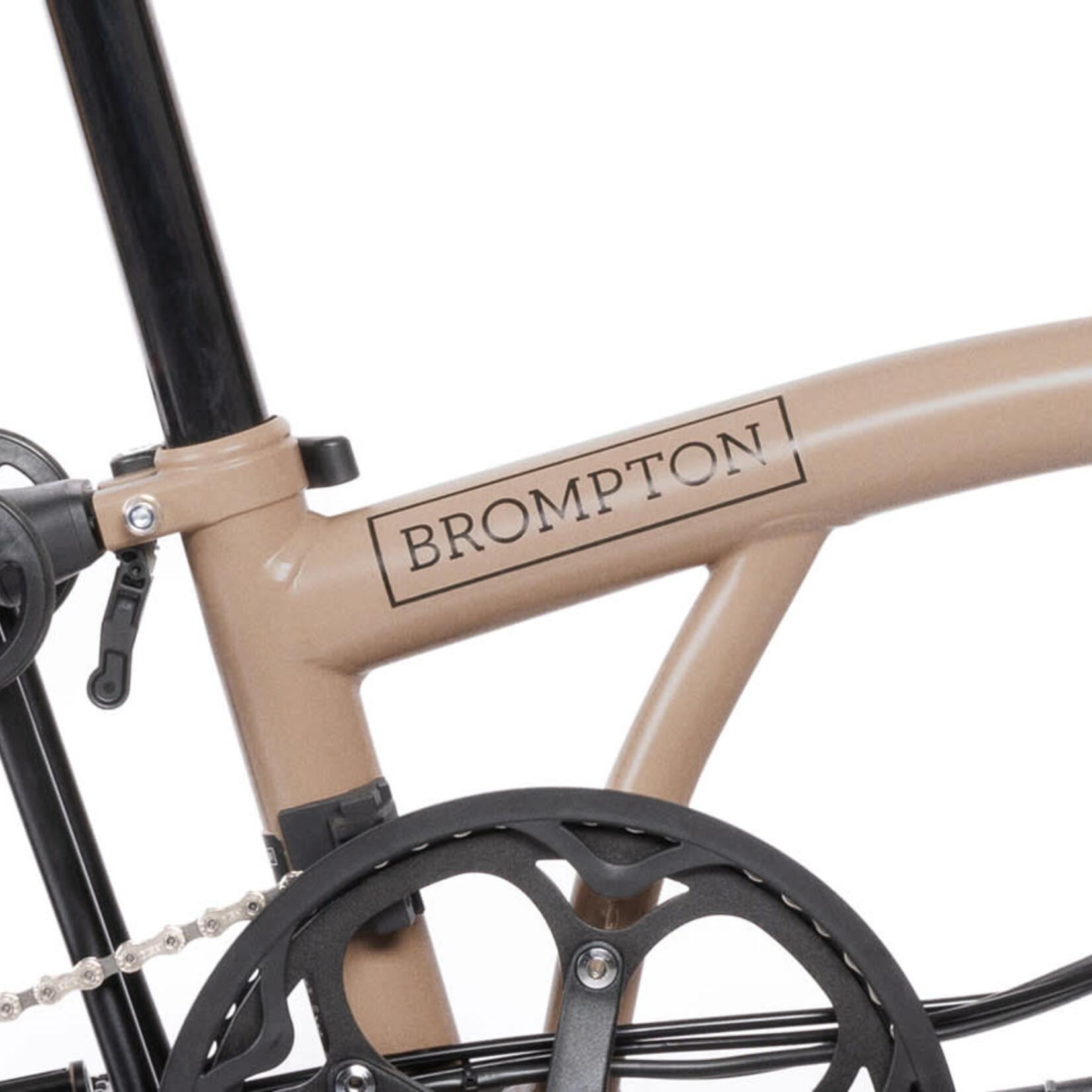 Brompton Electric C Line 4 Speed High Folding Bike - Dune Sand