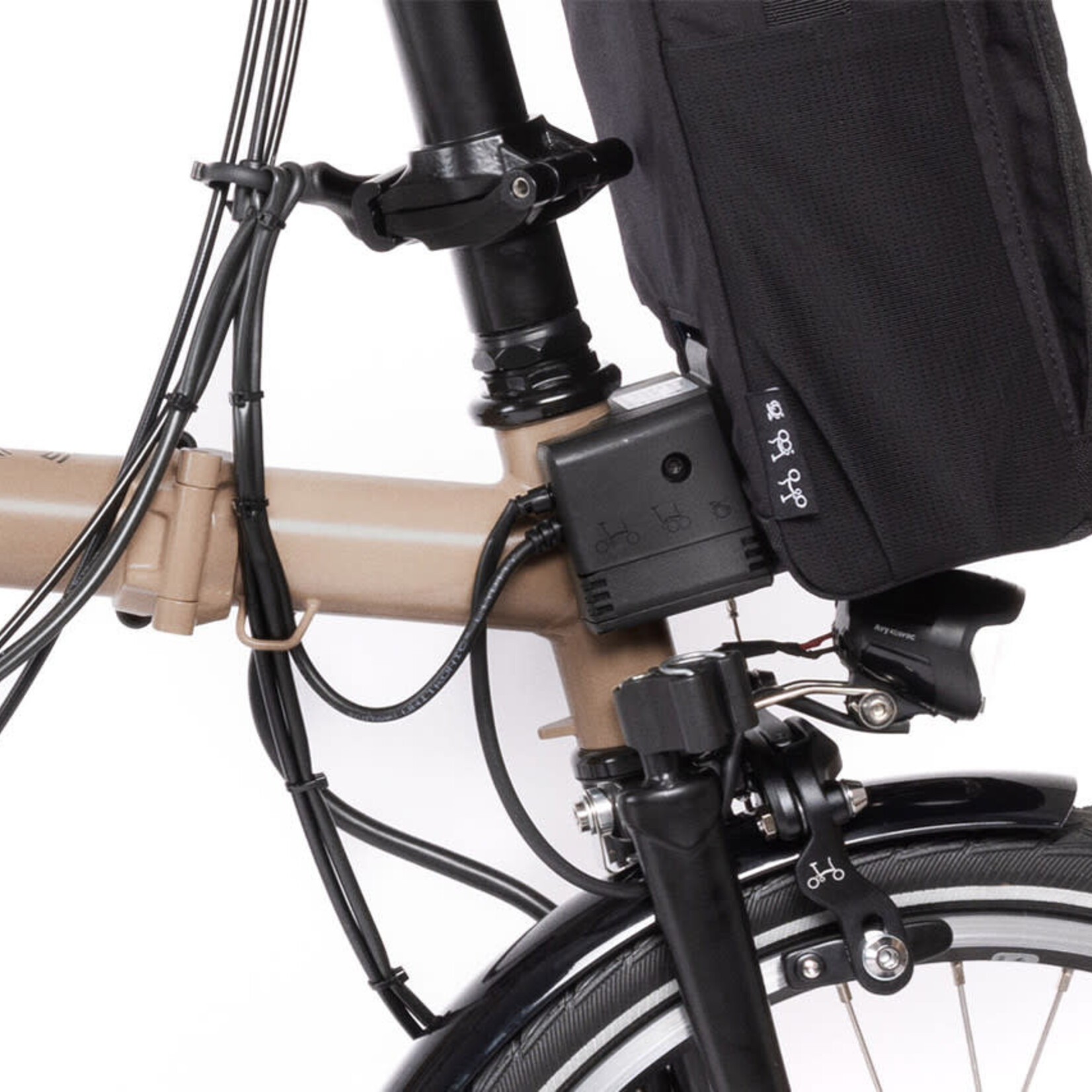 Brompton Electric C Line 4 Speed High Folding Bike - Dune Sand