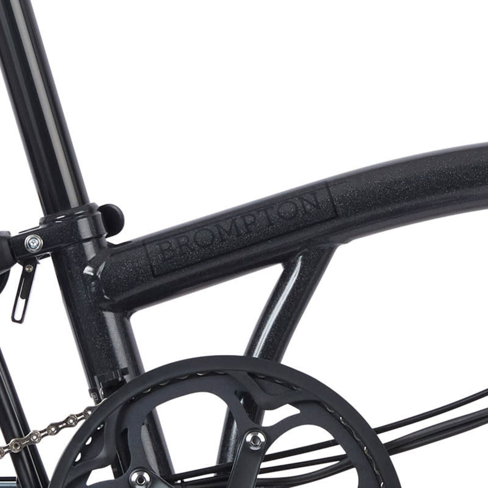 Brompton Electric P Line 4 Speed Mid Folding Bike - Midnight Black Metallic