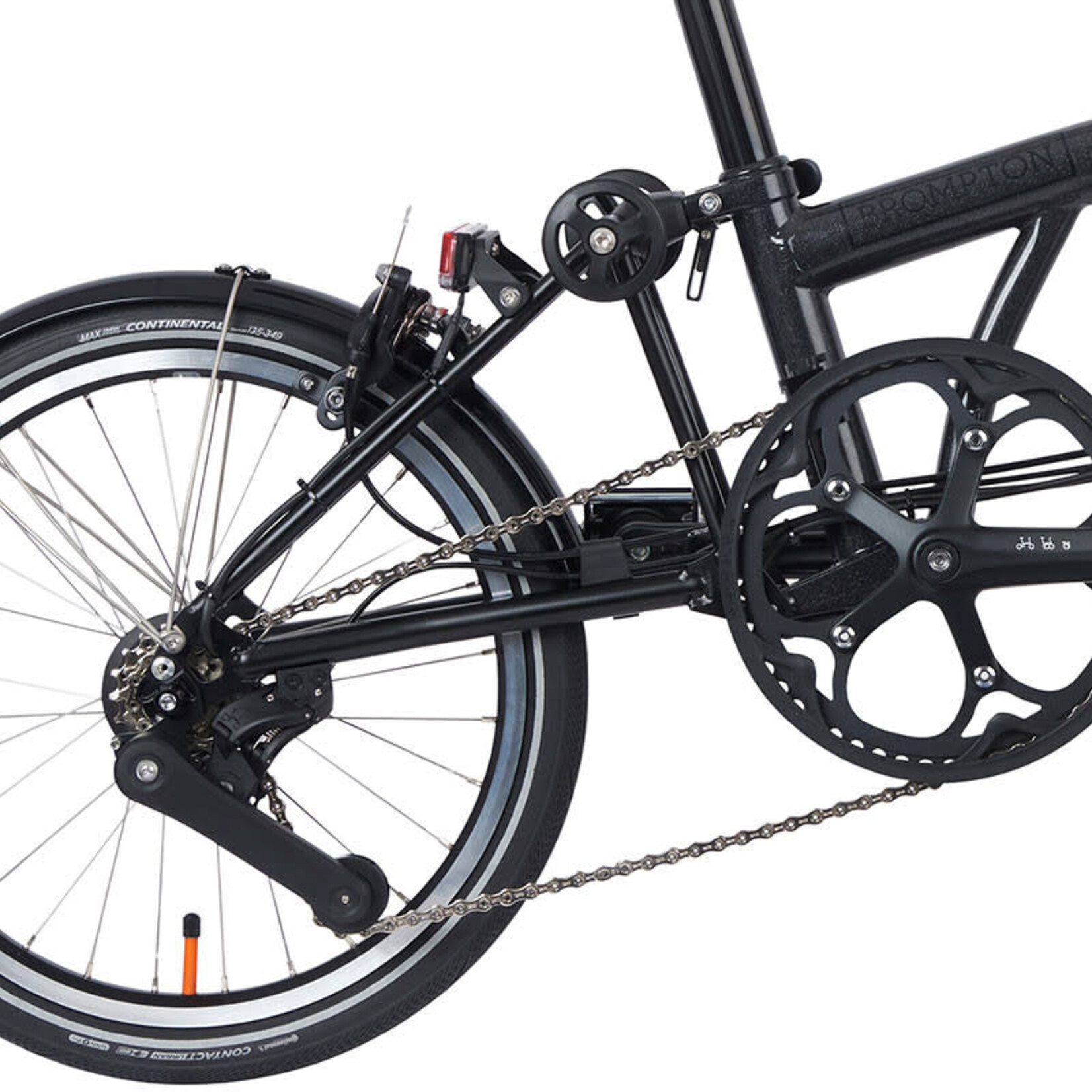Brompton Electric P Line 4 Speed Mid Folding Bike - Midnight Black Metallic