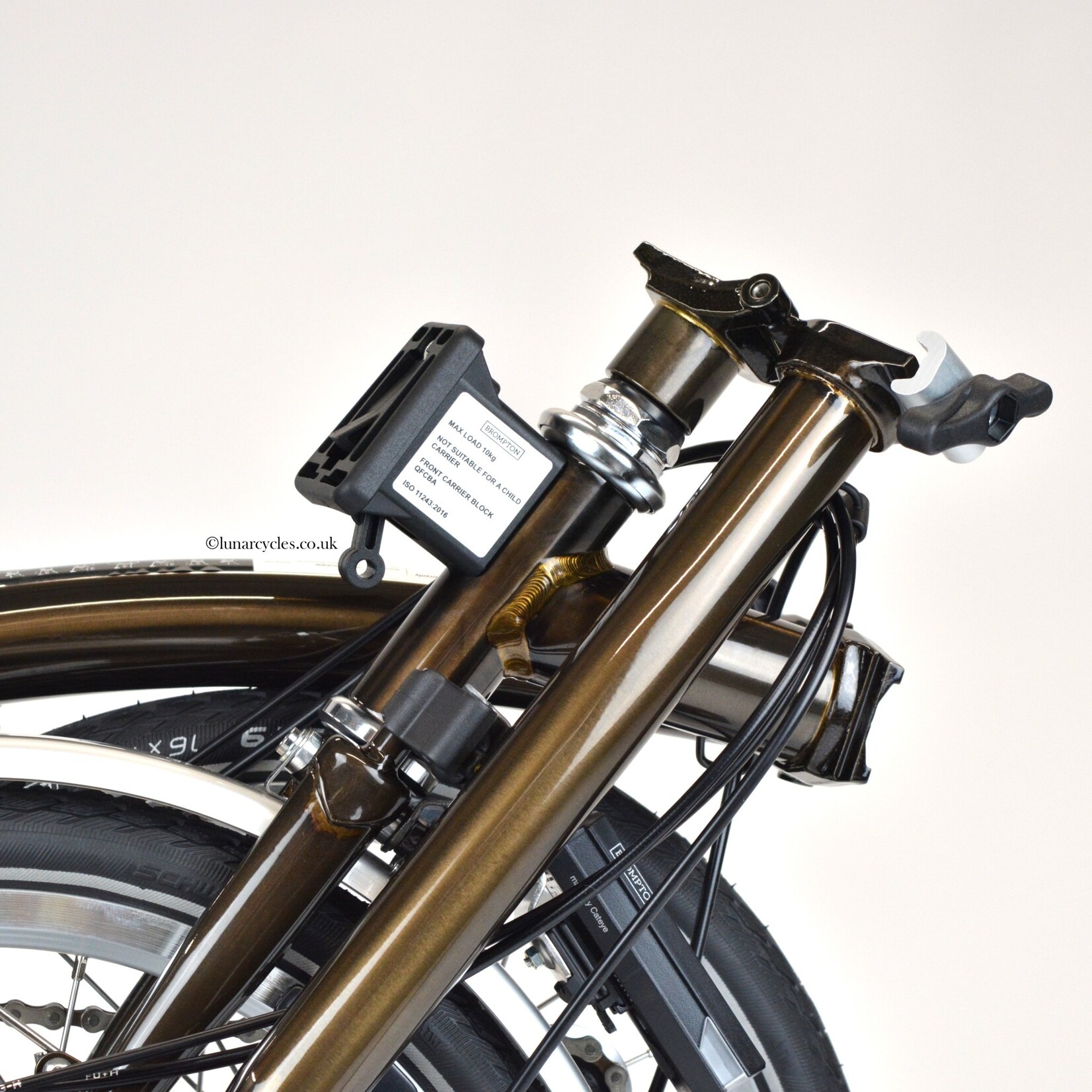 Brompton C Line Utility High Folding Bike - Gloss Black Lacquer