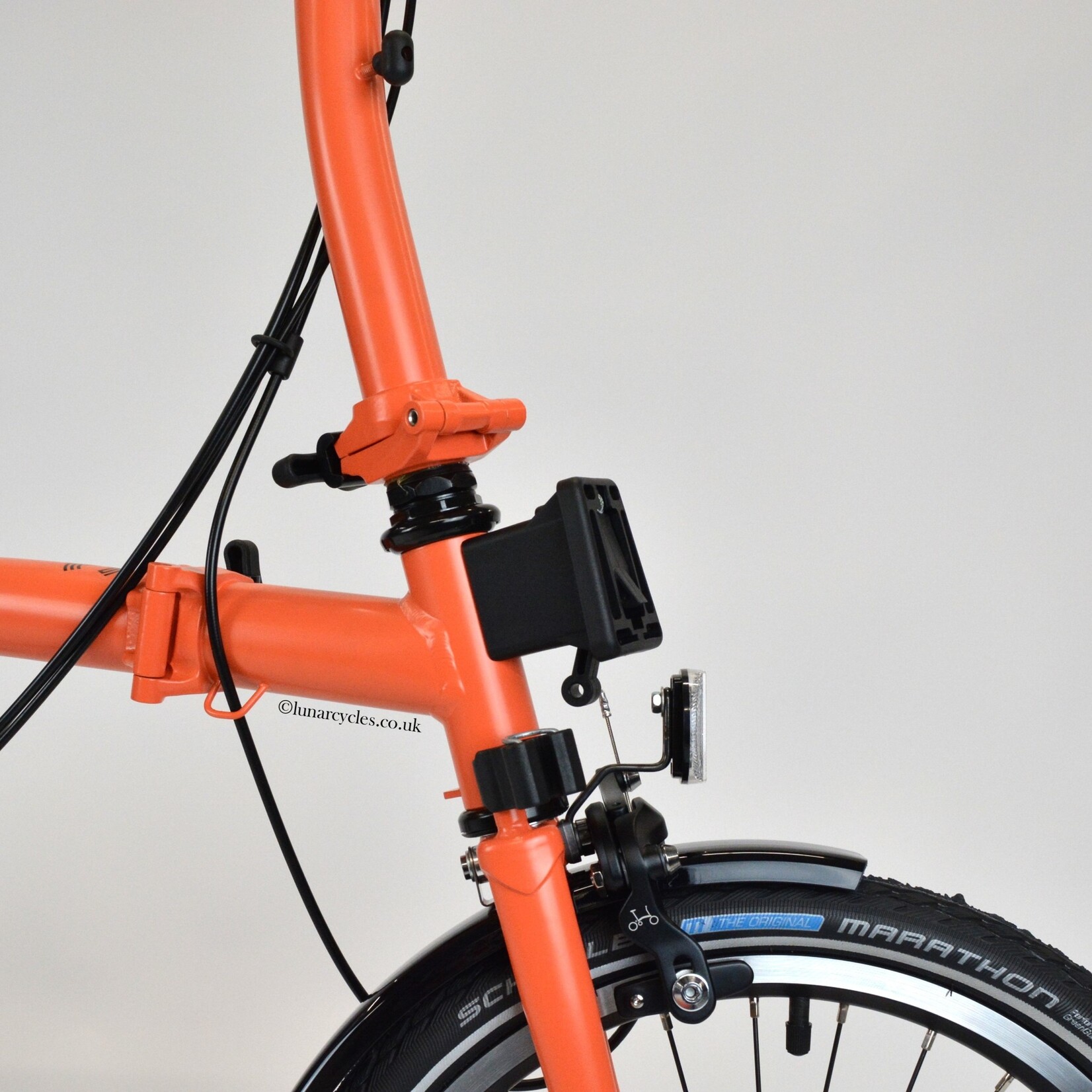 Brompton C Line Explore Mid Folding Bike - Fire Coral