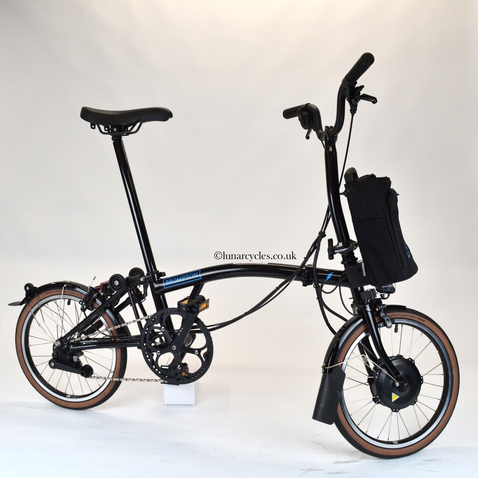 Brompton Electric C Line Urban Mid Folding Bike - Black