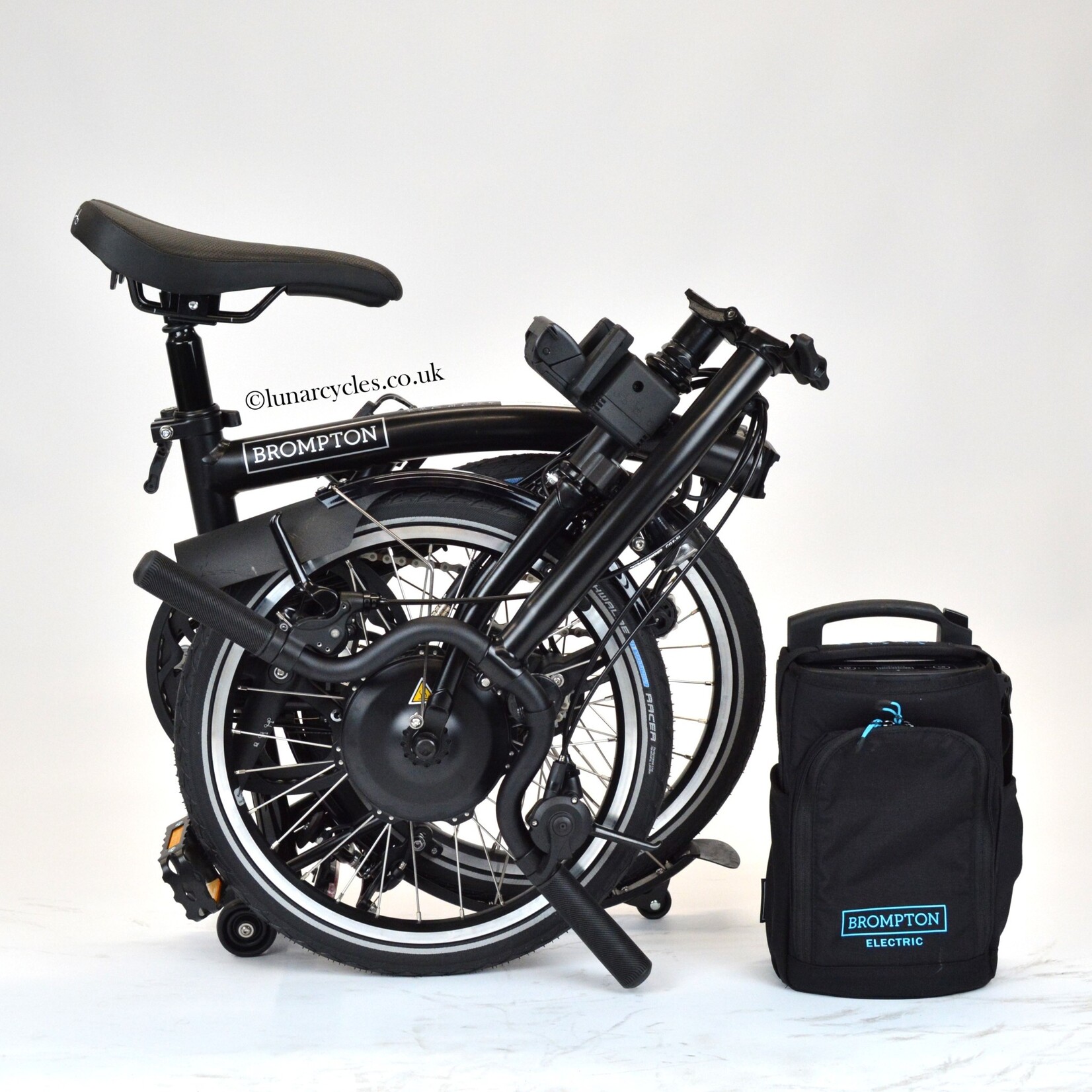 Brompton Electric C Line Urban High Folding Bike - Black