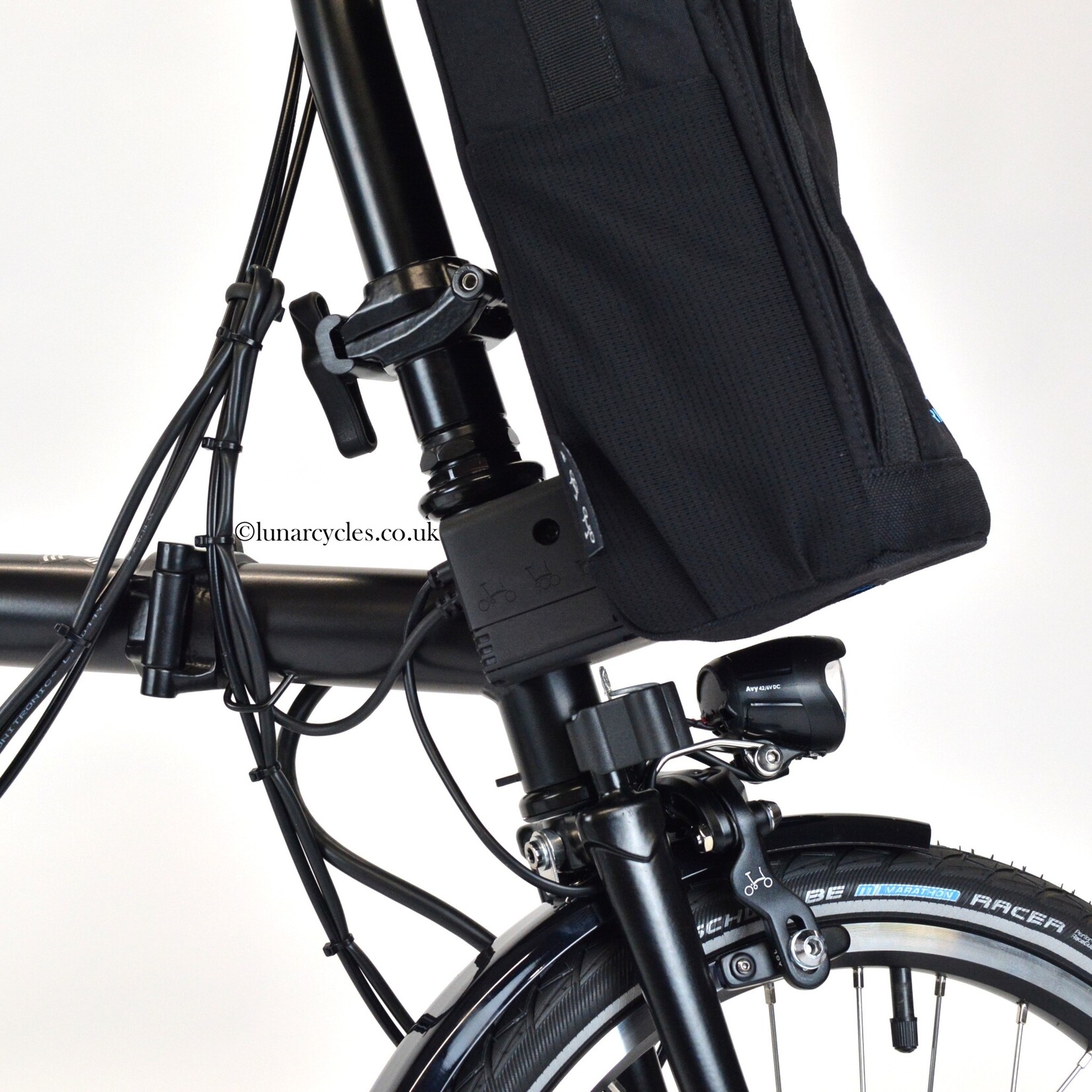 Brompton Electric C Line Urban High Folding Bike - Black