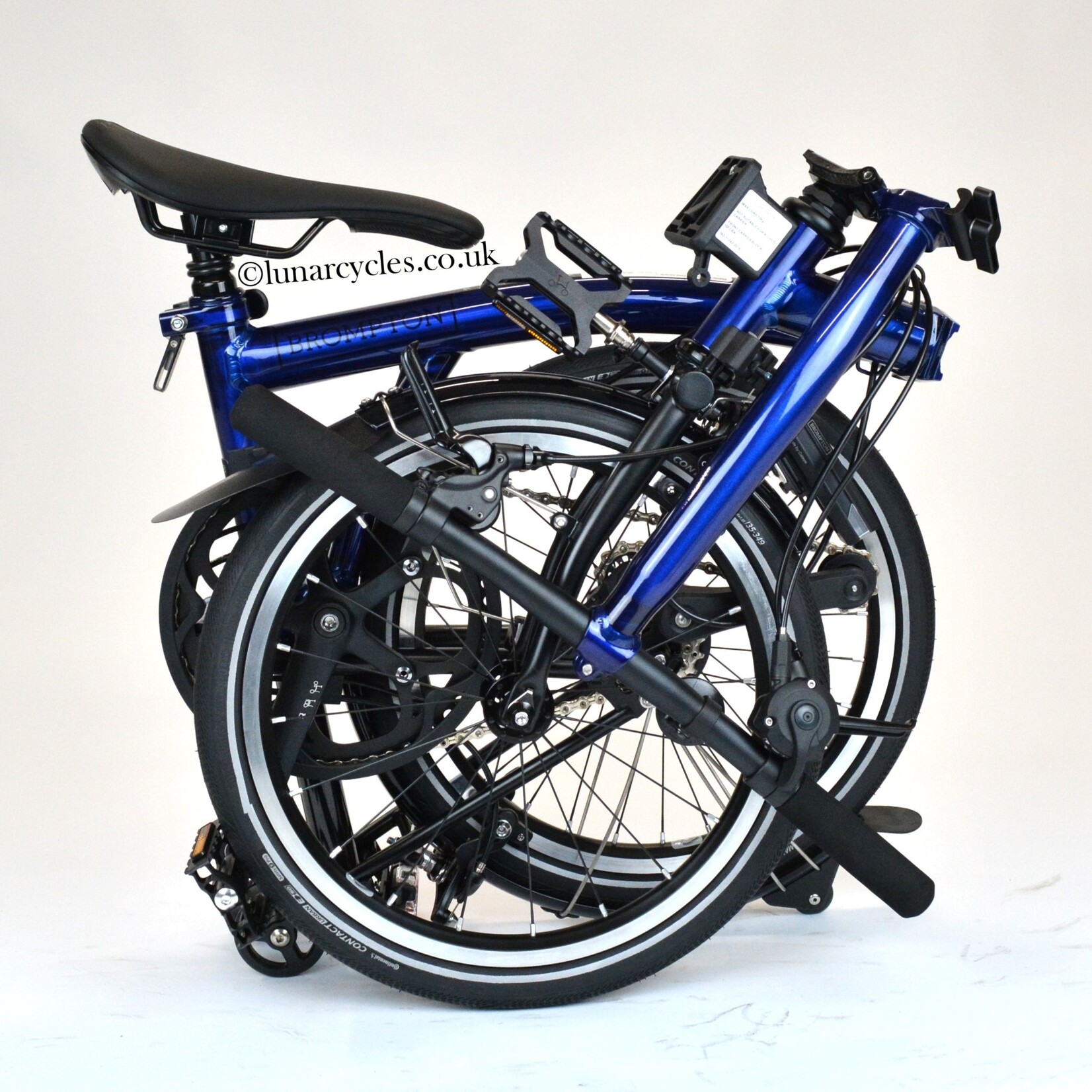 Brompton P Line Urban Low Folding Bike - Bolt Blue Lacquer