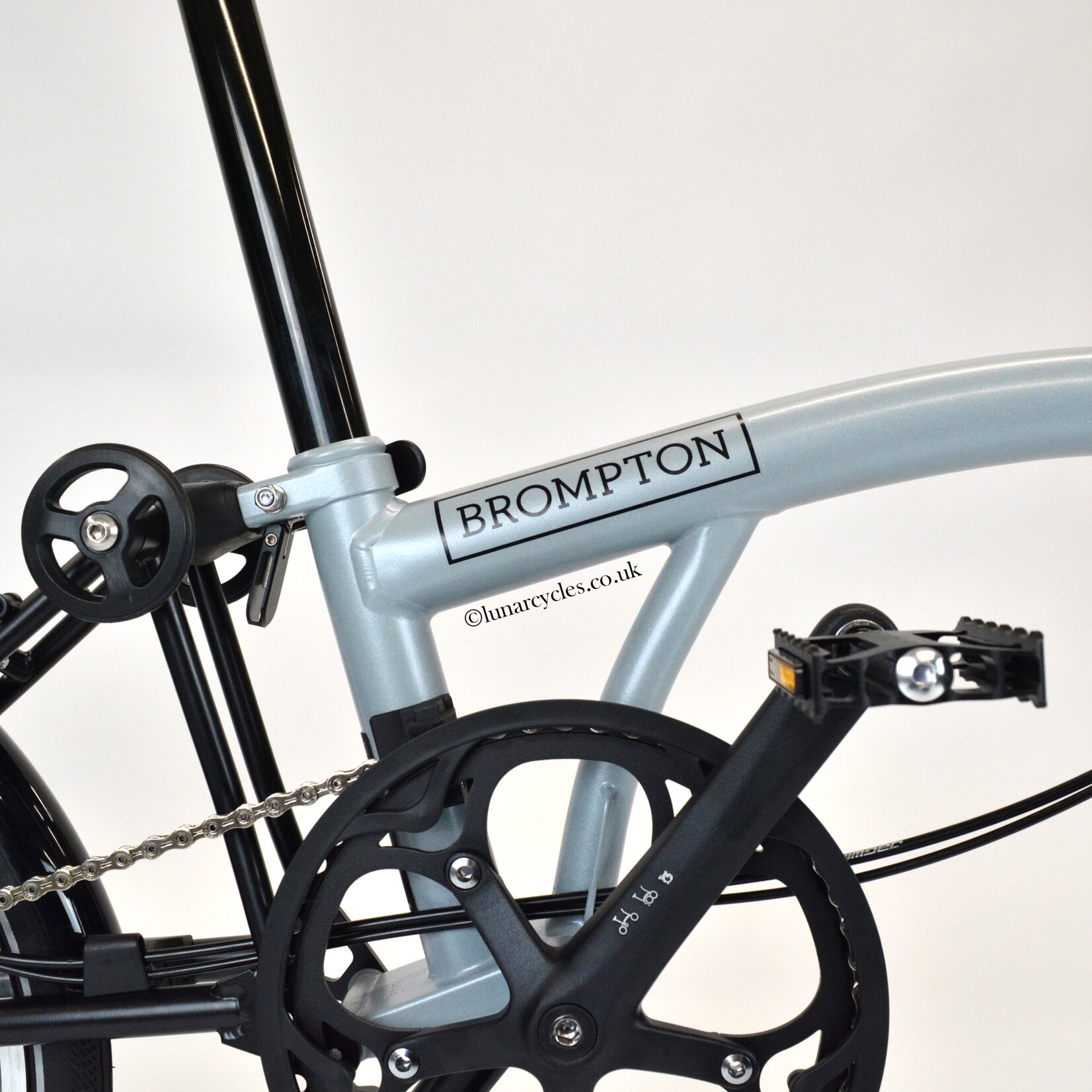 Brompton P Line 4 Speed Mid Folding Bike - Lunar Ice