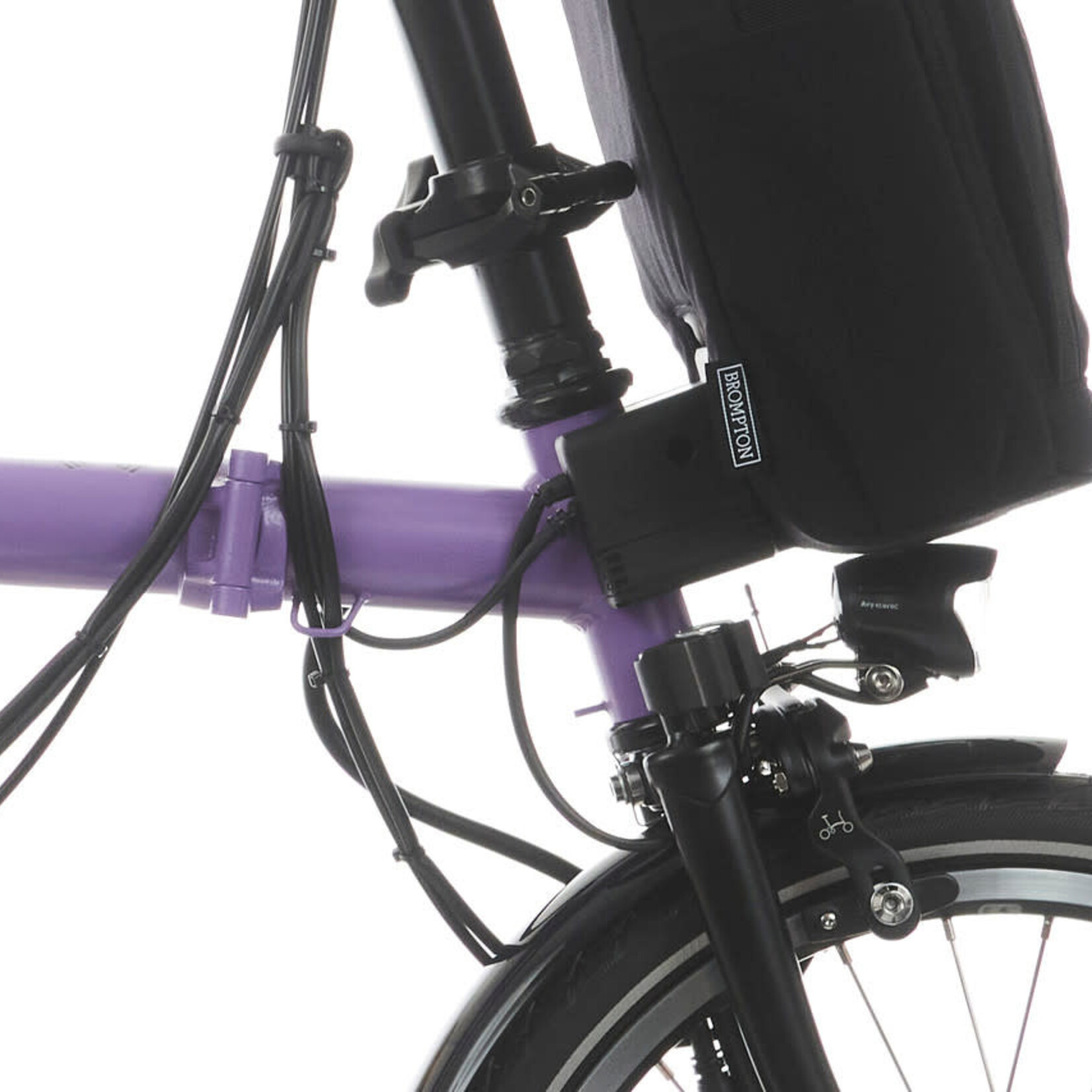 Brompton Electric C Line 12 Speed High Folding Bike - Pop Lilac Matt